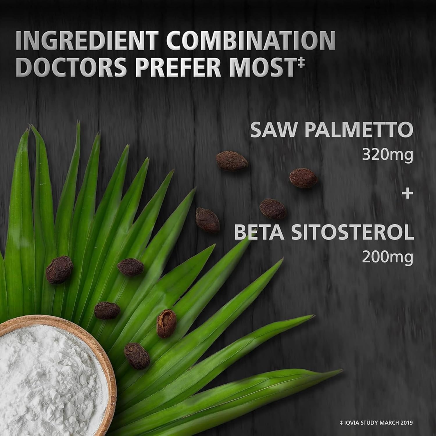 Urinozinc Prostate Plus, Saw Palmetto & Beta Sitosterol Supplement for Men, Reduce Frequent Urination (2 Month Supply, 120 Count)