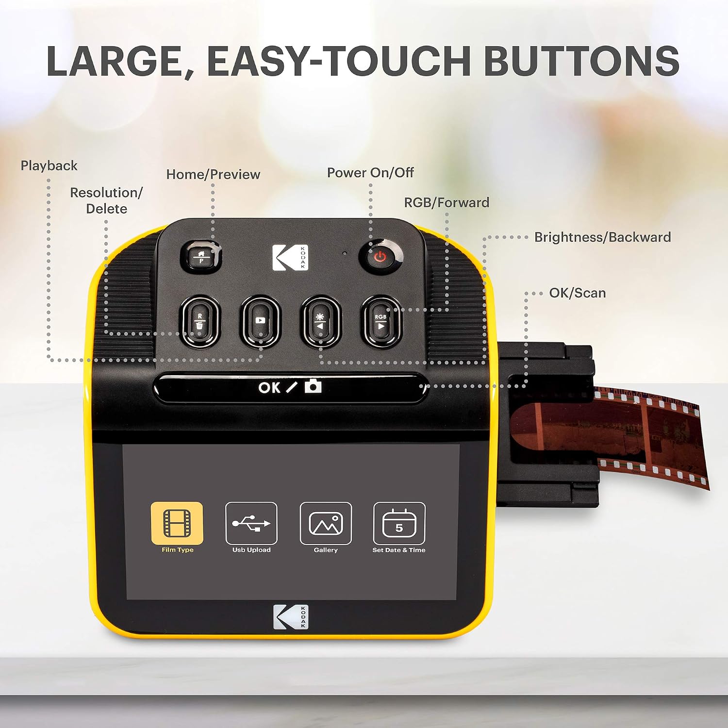 KODAK Slide N Scan Film & Slide Scanner, 22MP, 5" LCD Screen, 135/110/126mm