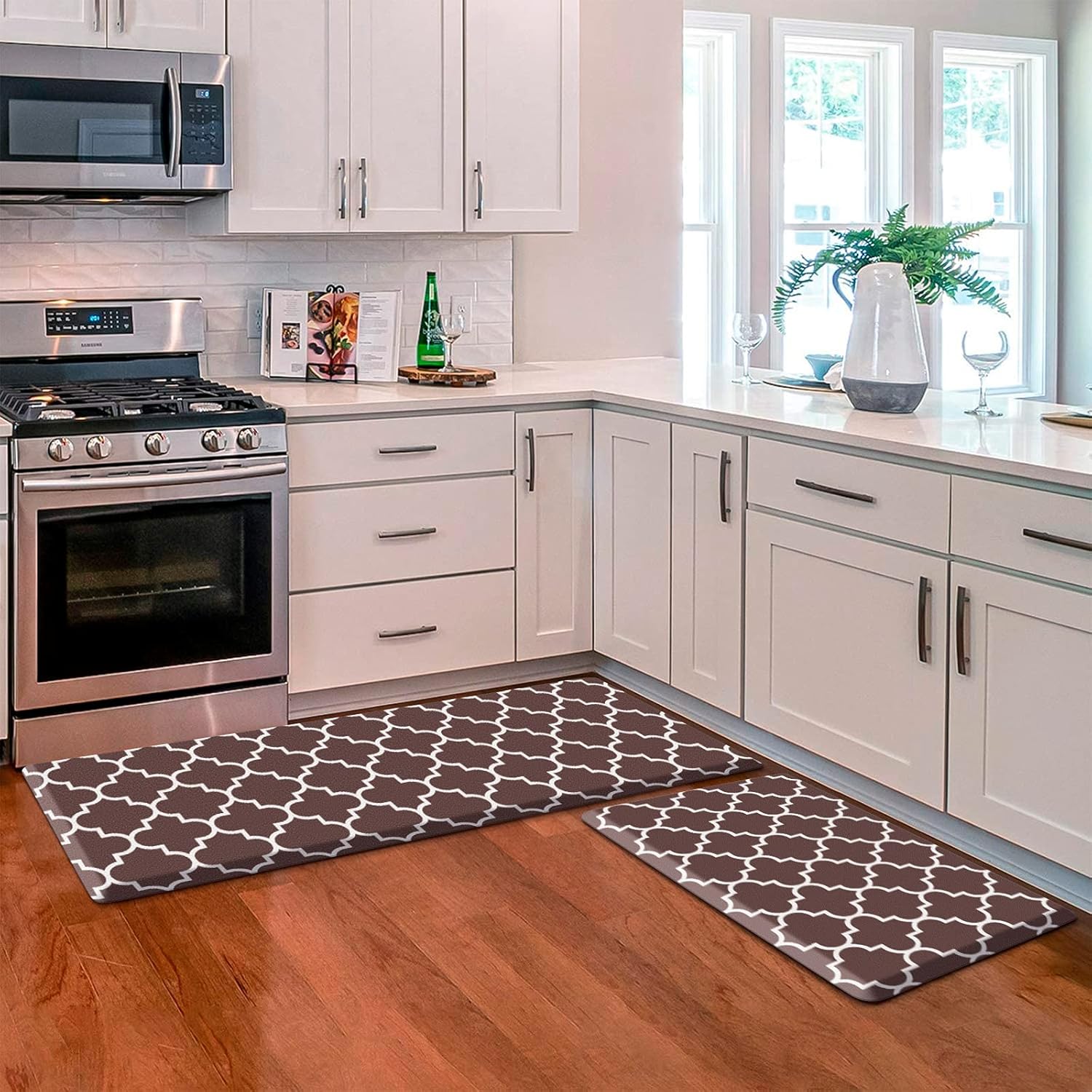 KMAT Kitchen Mat Set of 2,Cushioned Anti-Fatigue Kitchen Mats for Floor