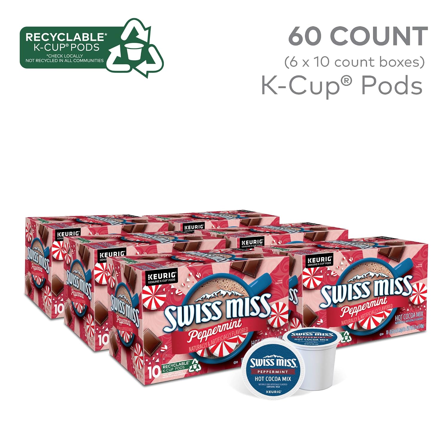 Swiss Miss Milk Chocolate Hot Cocoa Keurig Single-Serve K Cup Pods, 28 Count