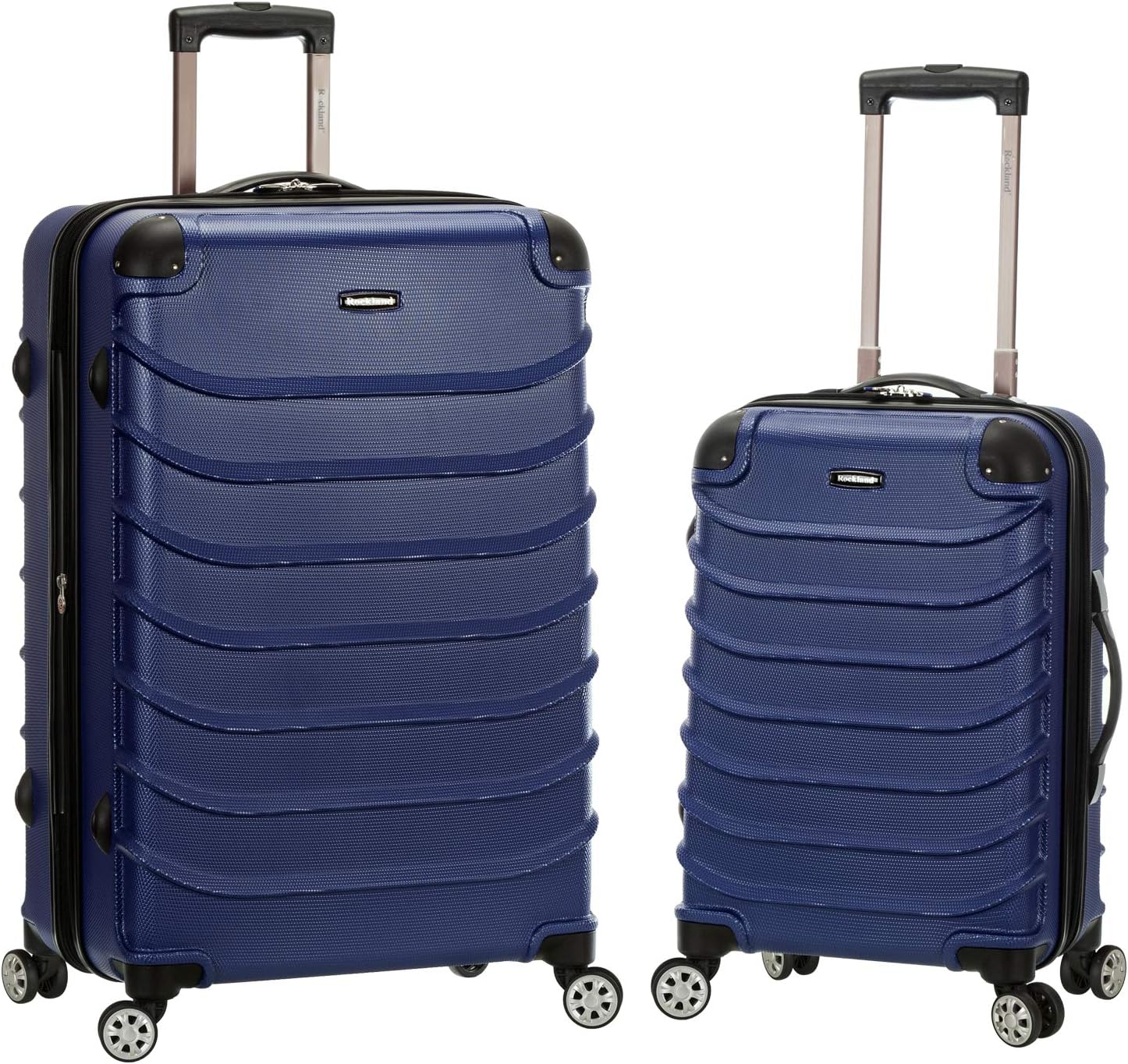 Rockland Speciale Hardside 2 Piece Expandable Spinner Luggage Set, (20"/28"), Black