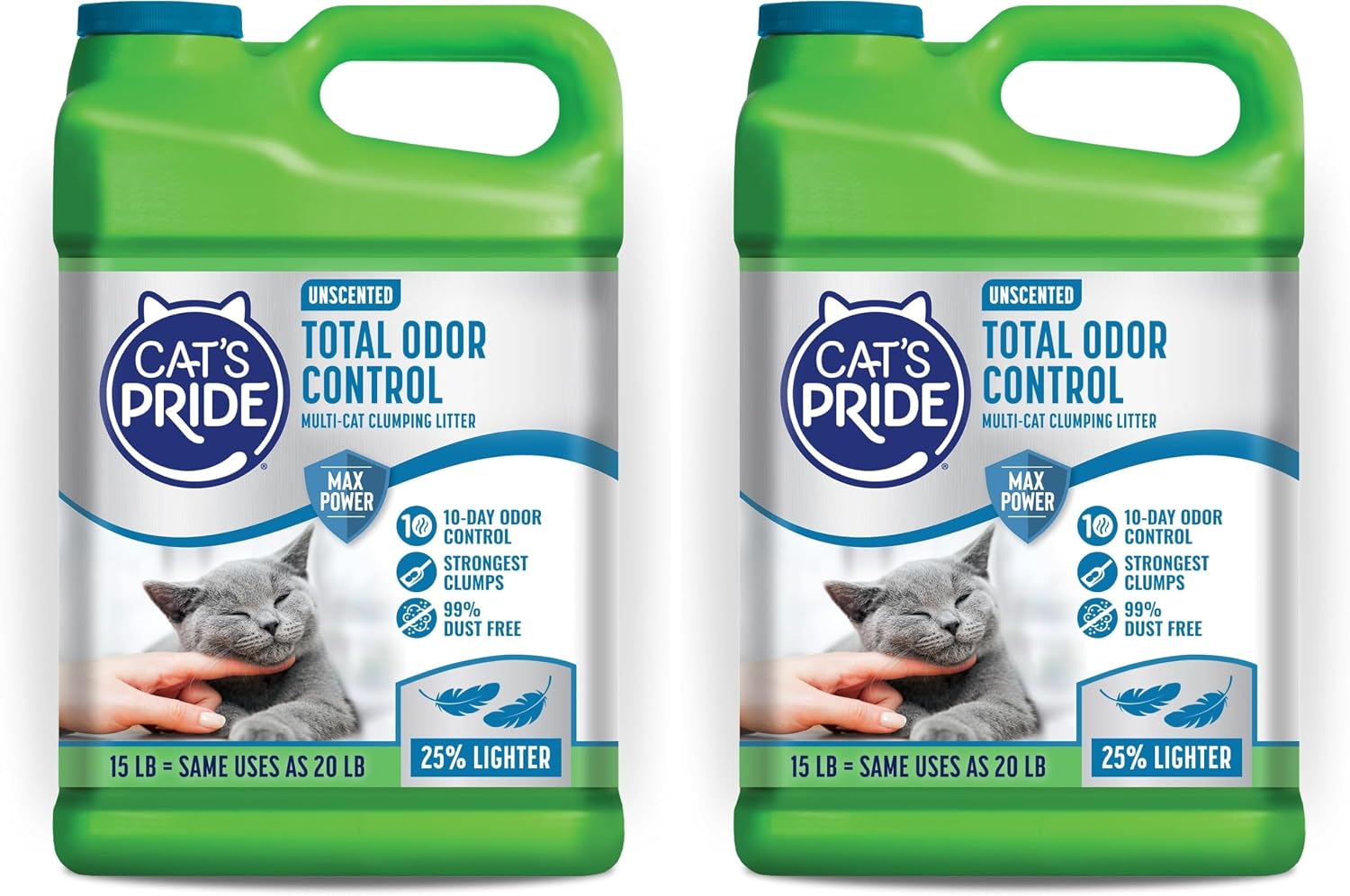 Cat's Pride Total Odor Control, Max Power, Clumping Litter Scented 15lb