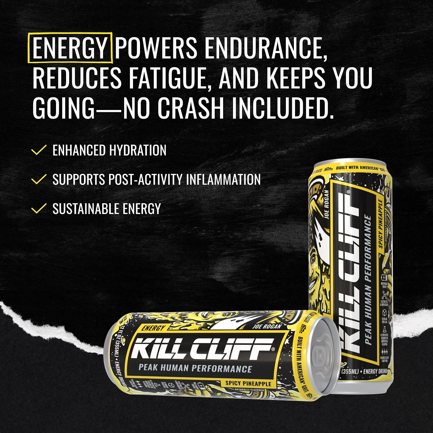Kill Cliff Energy Drink - Sugar Free - Smashing Citrus 12 oz 12 Pack