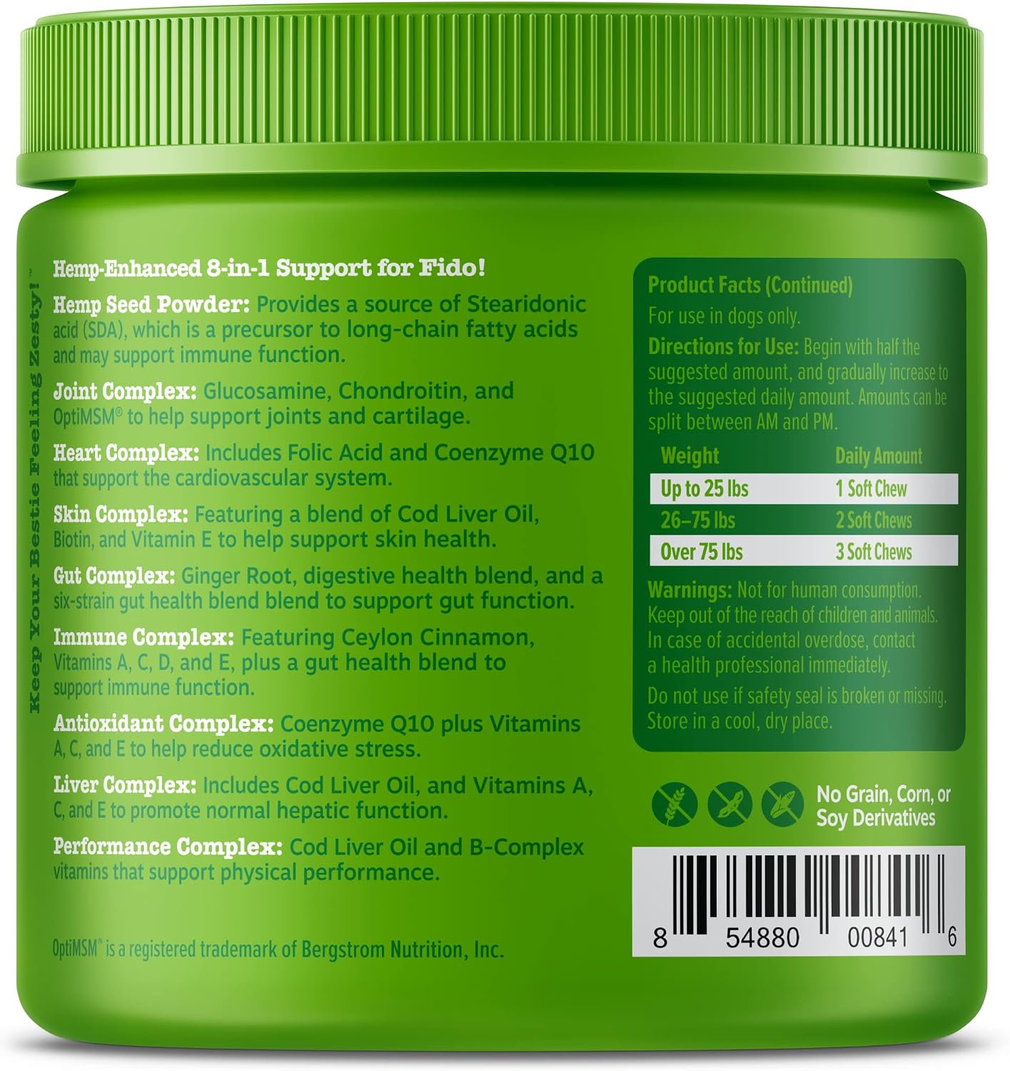 Zesty Paws Dog Multivitamin, Chewable Dog Vitamins and Supplements for Hip & Joints, Skin & Coat, Omega 3 Fish Oil for Dogs- Senior & Puppy Multivitamin- Chicken- 90ct
