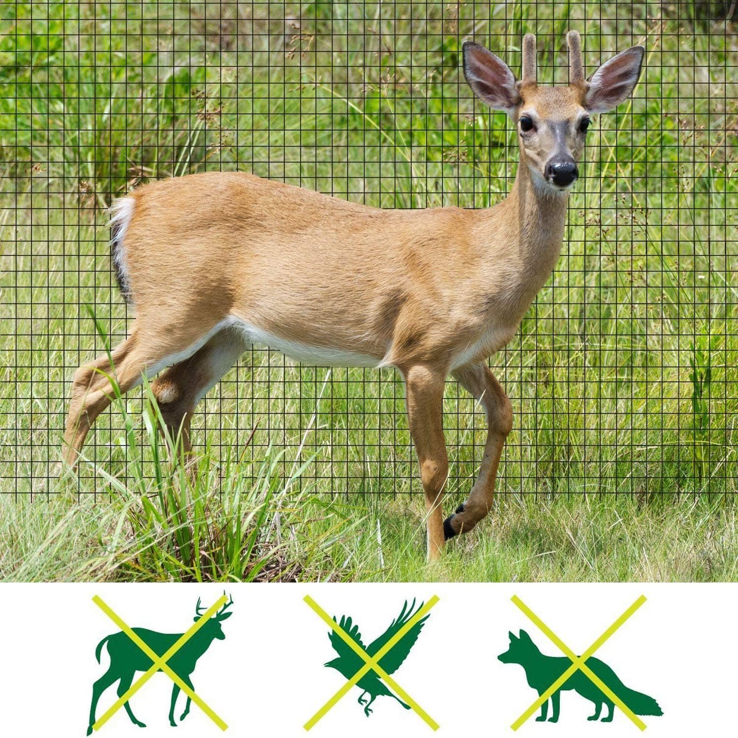 Feitore Deer Fence Netting, 7x100ft Garden Net Bird Netting