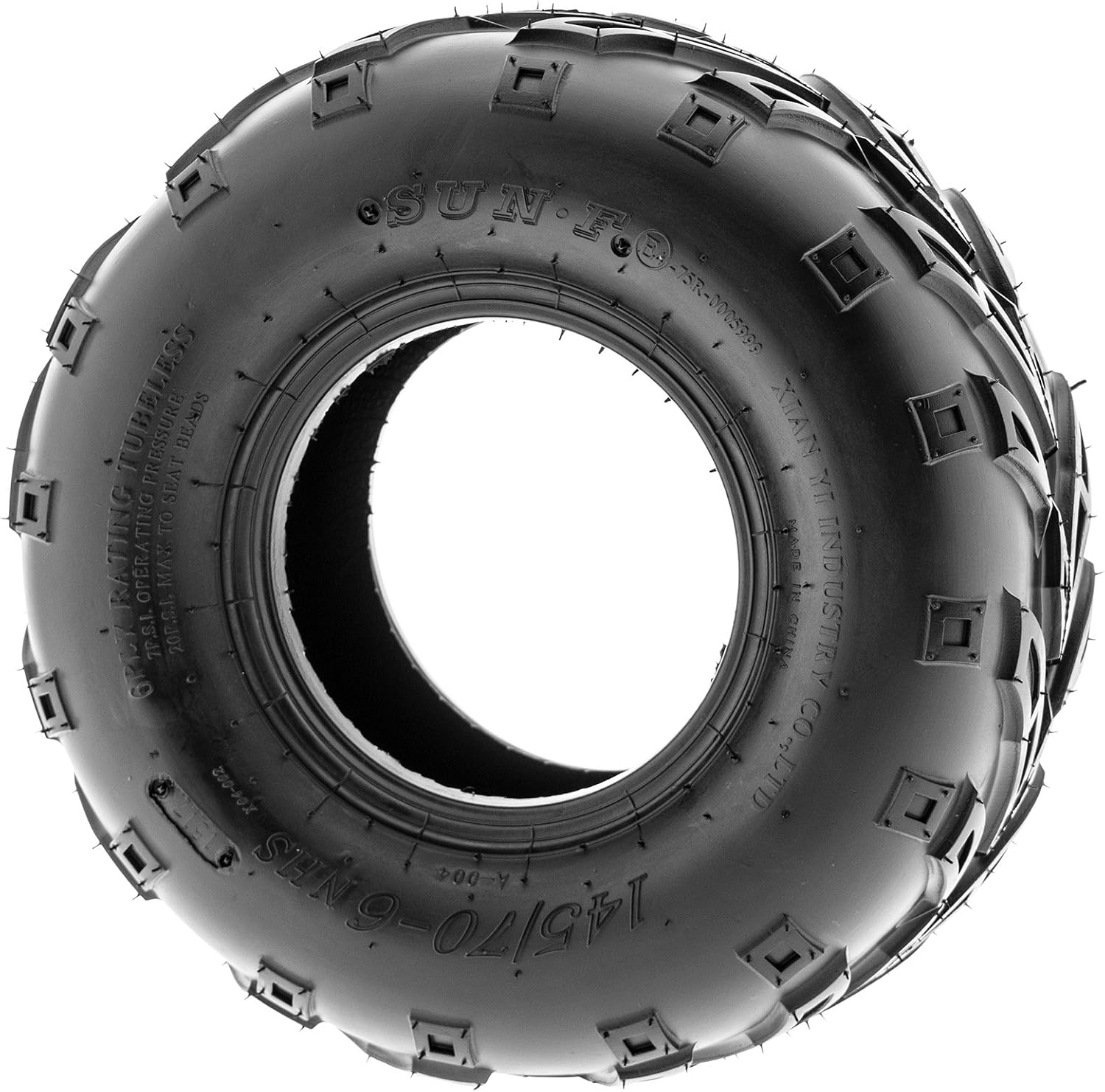 SunF A004 ATV UTV Off-Road Tire 22x10-10, 6 PR, Track & Trail, Tubeless