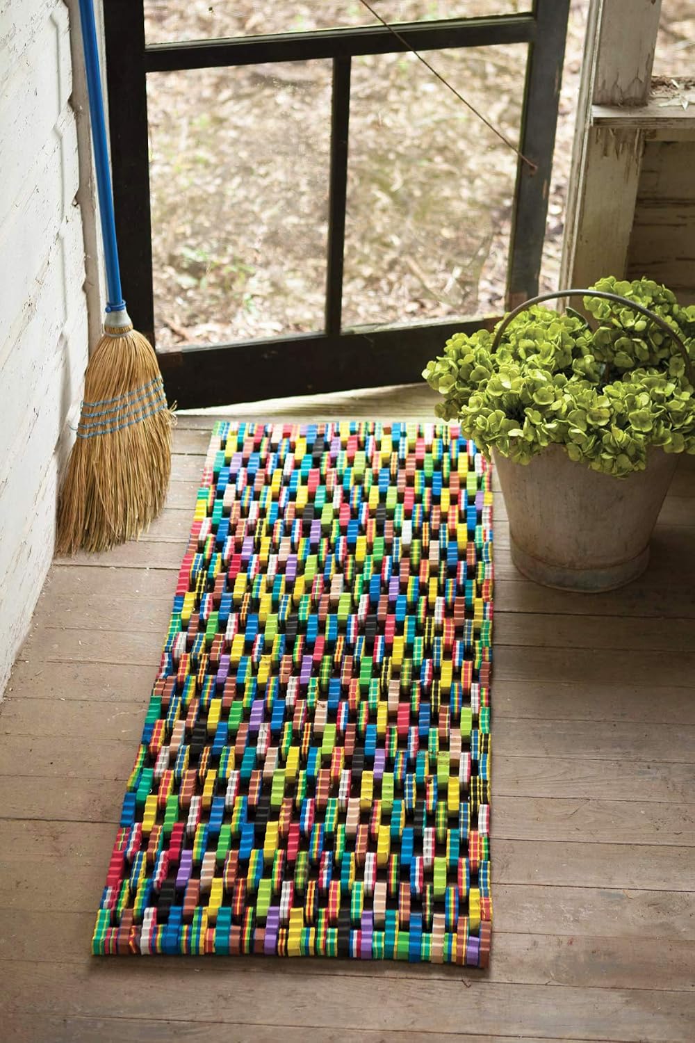 KALALOU PML1001 Recycled Flip Flop Door Mat, One Size, Multicolor