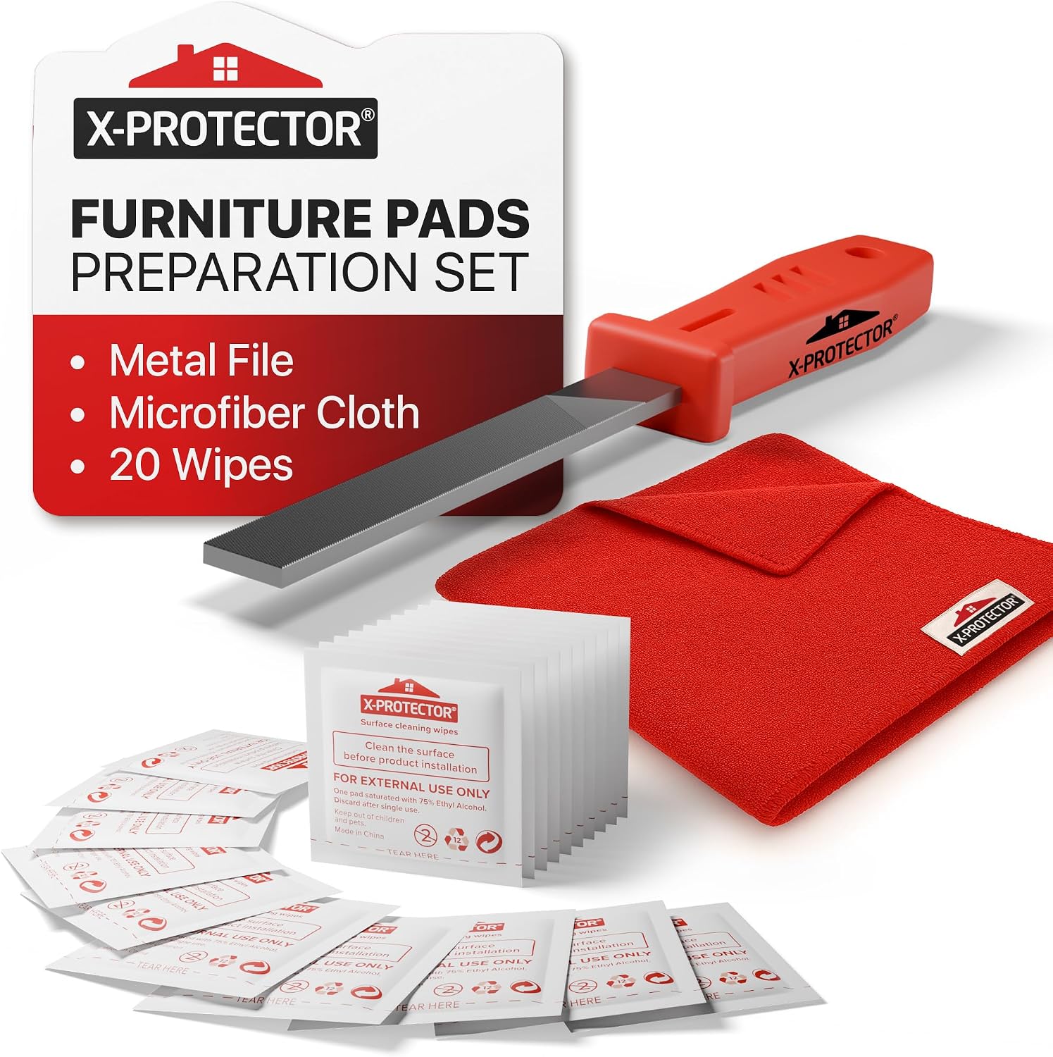 Felt Furniture Pads X-PROTECTOR 133 PCS Premium Furniture Pads - Felt Pads | Furniture Feet Wood Floor Protectors - Protect Your Hardwood & Laminate Flooring! Brown and Beige