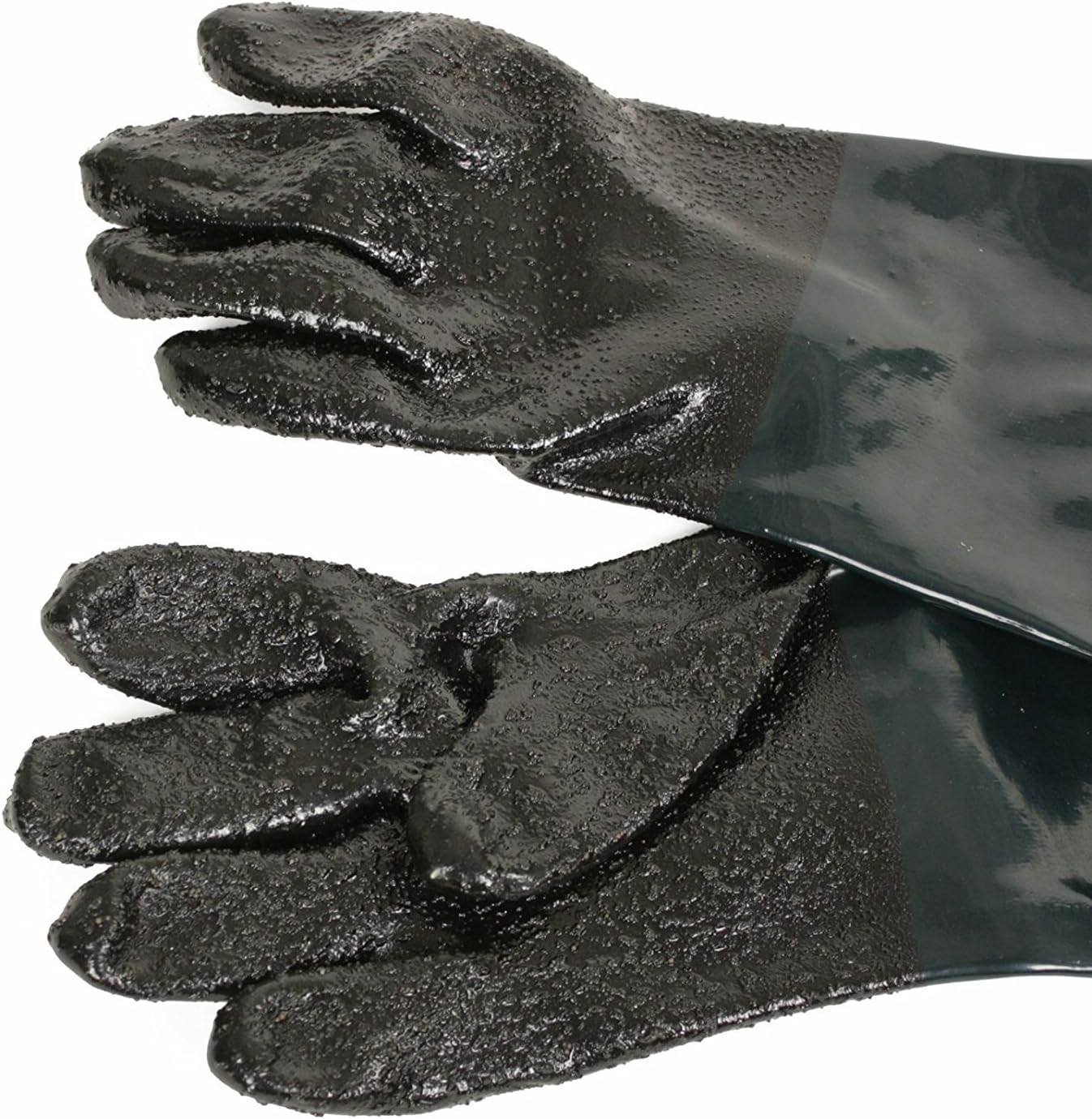 23.6" Rubber Sandblast Cabinet Gloves,Sandblasting Sand Blaster Gloves for Sandblaster Blast Abrasive Cabinet