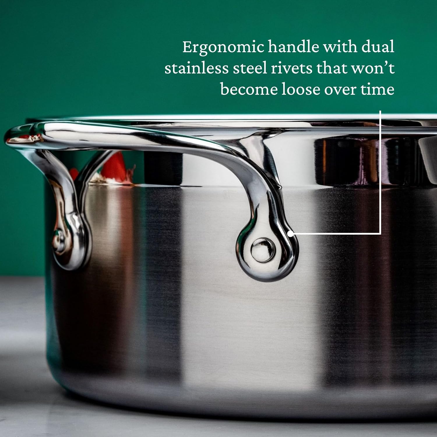 Hestan ProBond Forged - Professional Clad Stainless Steel Soup Pot, 3 Quart, Induction Compatible