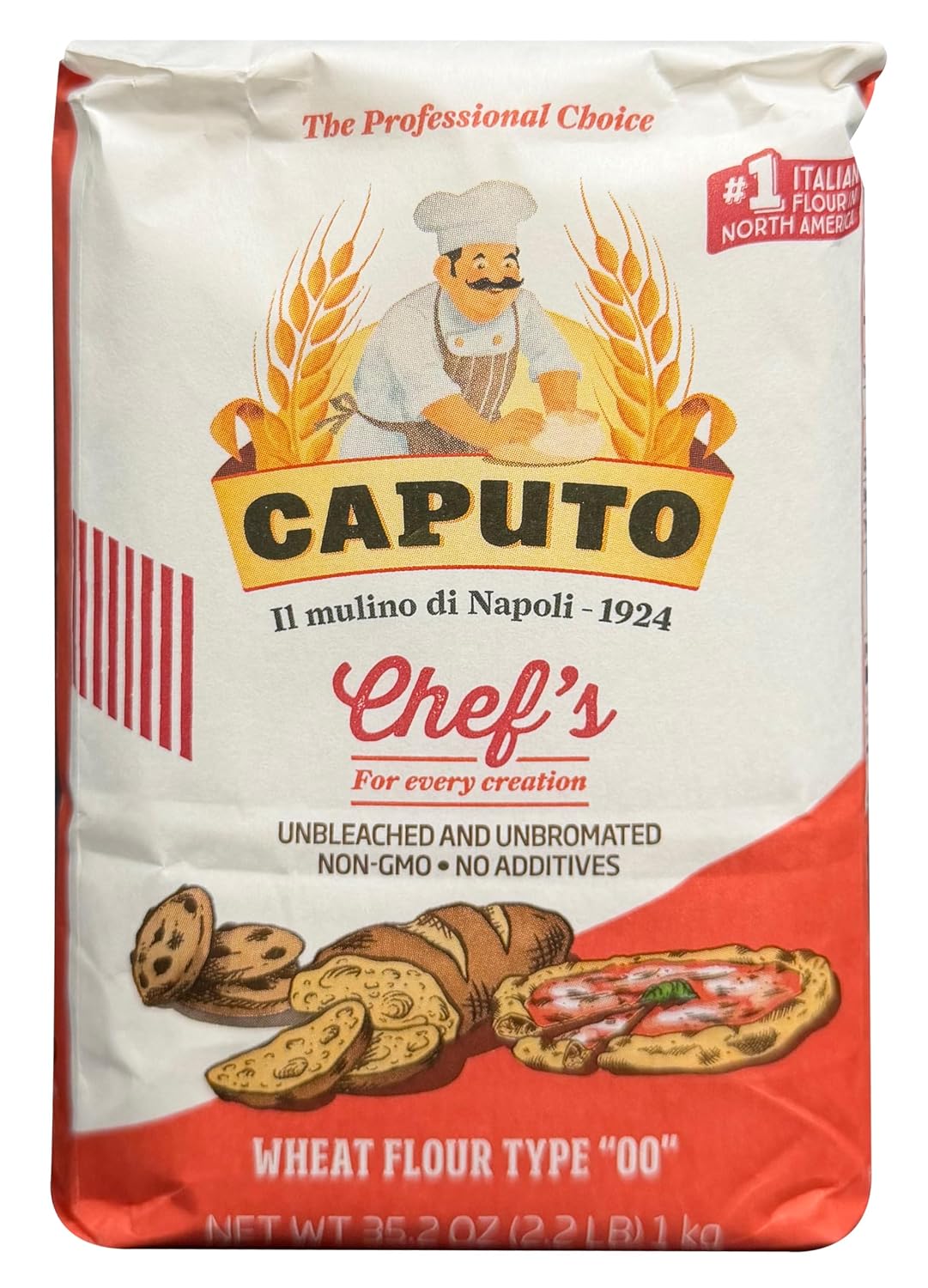 Antico Molino Napoli Antimo Caputo '00' Flour 2.2 Lb (Pack of 3)