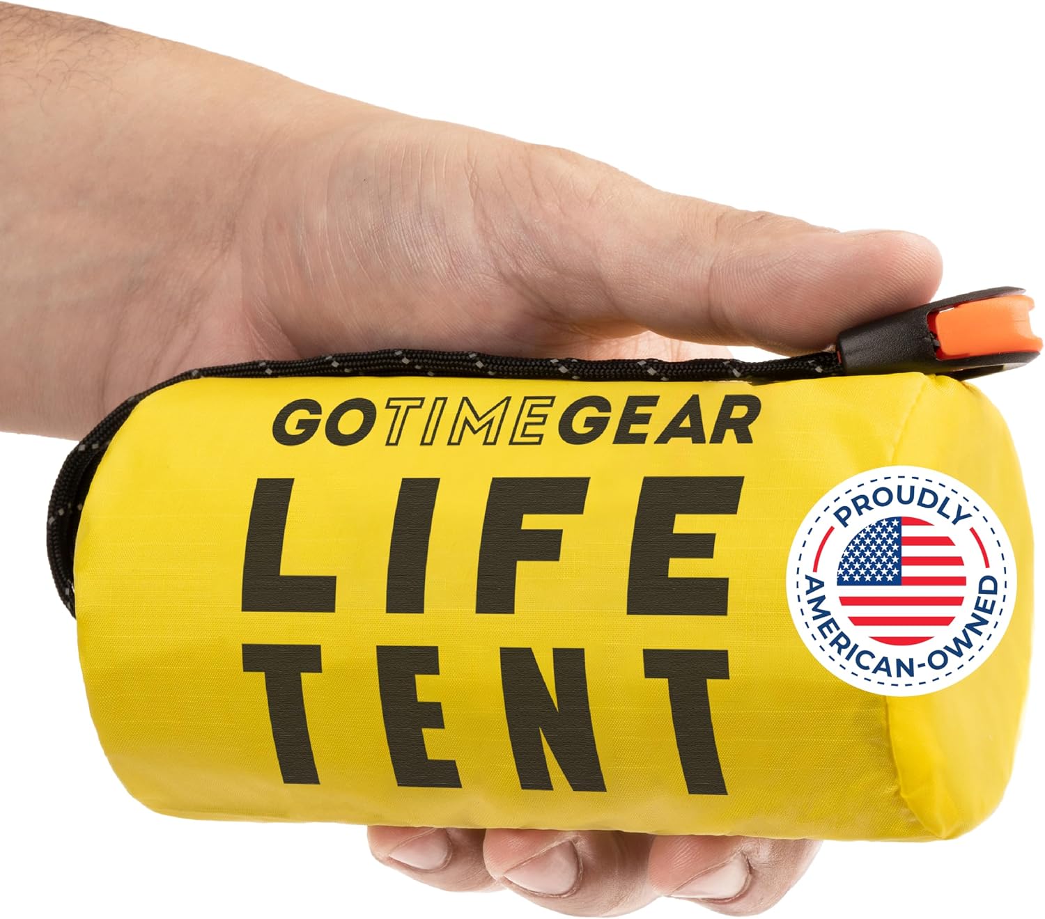 Survival Life Tent • 2 Person Mylar Emergency Shelter Tube Tent + Paracord • All-Weather Protection for Camping, Hiking, & Survival Kits • Includes Emergency Whistle