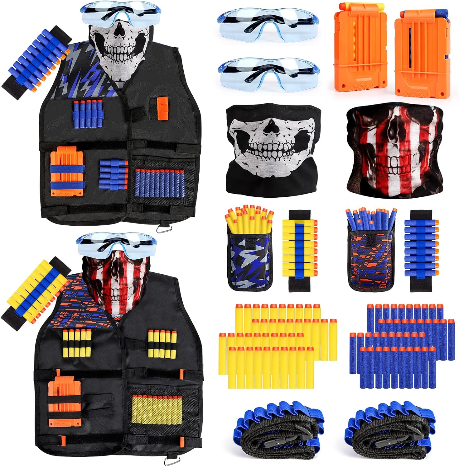 Taiker Compatible with Nerf Vest Kit, 2 Pack Tactical Vest | for Nerf Gun, N-Strike Elite Jacket for Boys, Girls