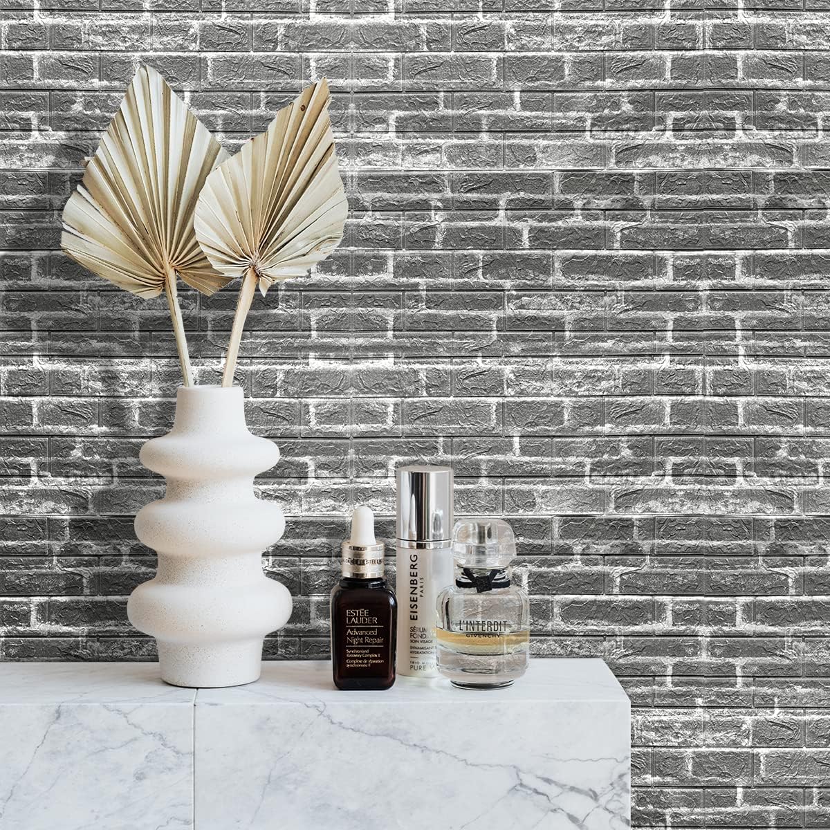 3D Self Adhesive Foam Wall Panels, 10 Tiles Cover 57 sq feet, Peel and Stick Brick Wallpaper for Living Room Bedroom Wall Decoration