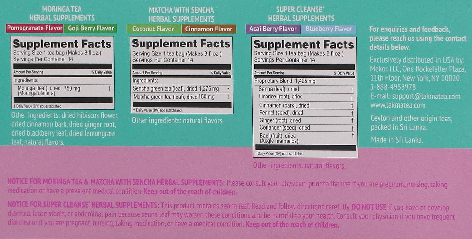 HYLEYS Lakma 14 Day Weight Loss Kit Green Tea - 42 Tea Bags