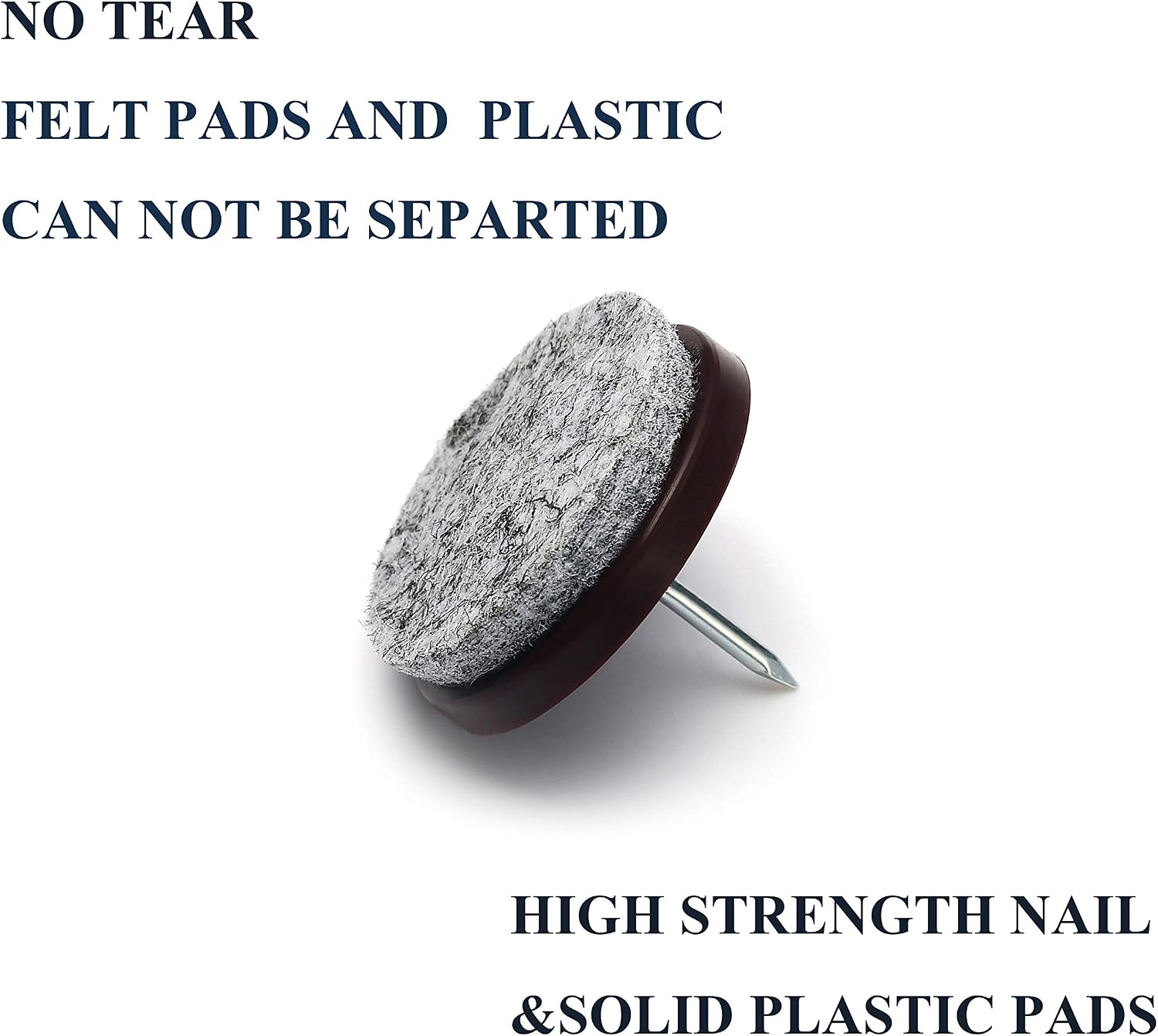 Furniture Felt Pads Nail-on Heavy Duty Felt Pad Chair Sliders Round Chair Leg Floor Protectors 1" Furniture Leg Protector 24 Pack