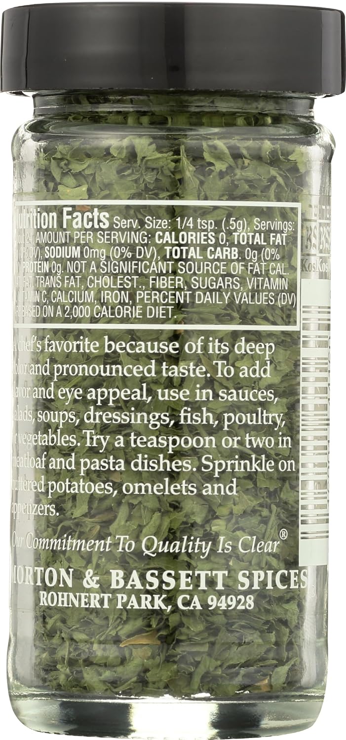 Morton & Bassett Italian Parsley, 0.4oz – Salt-Free, Non-GMO, Spice for All Purpose Cooking