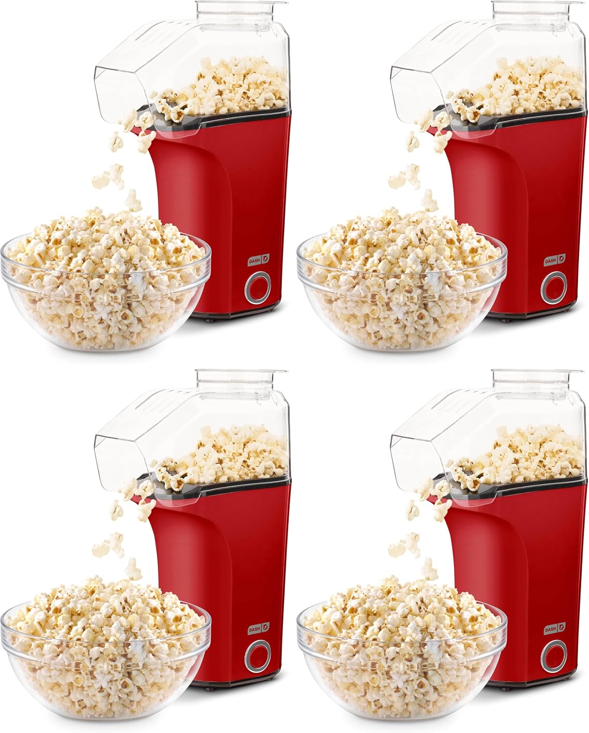 Dash Fresh Pop Popcorn Maker, 16-Cup Hot Air Popper, Aqua | Electric Popcorn Machine, Oil-Free Air Popped Popcorn, Built-In Measuring Cup & Butter Melting Tray, Movie Night Snacks