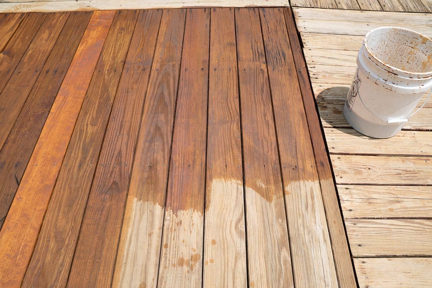 #1 Deck Premium Wood Stain - Semi-Transparent, Water Based, Sealer in One - 1 Gallon