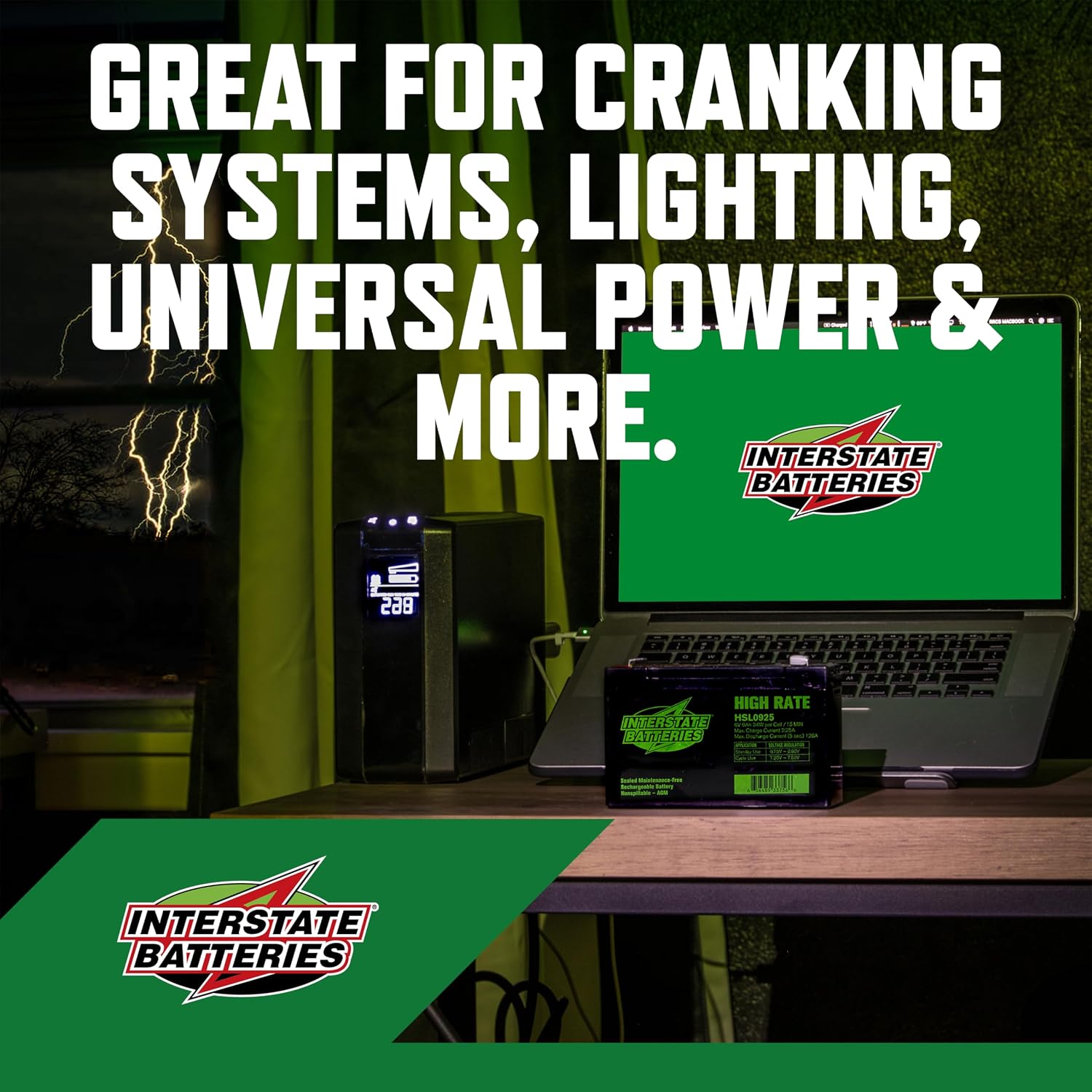 Interstate Batteries High Rate Battery 6V 9Ah SLA AGM VRLA HSL0925