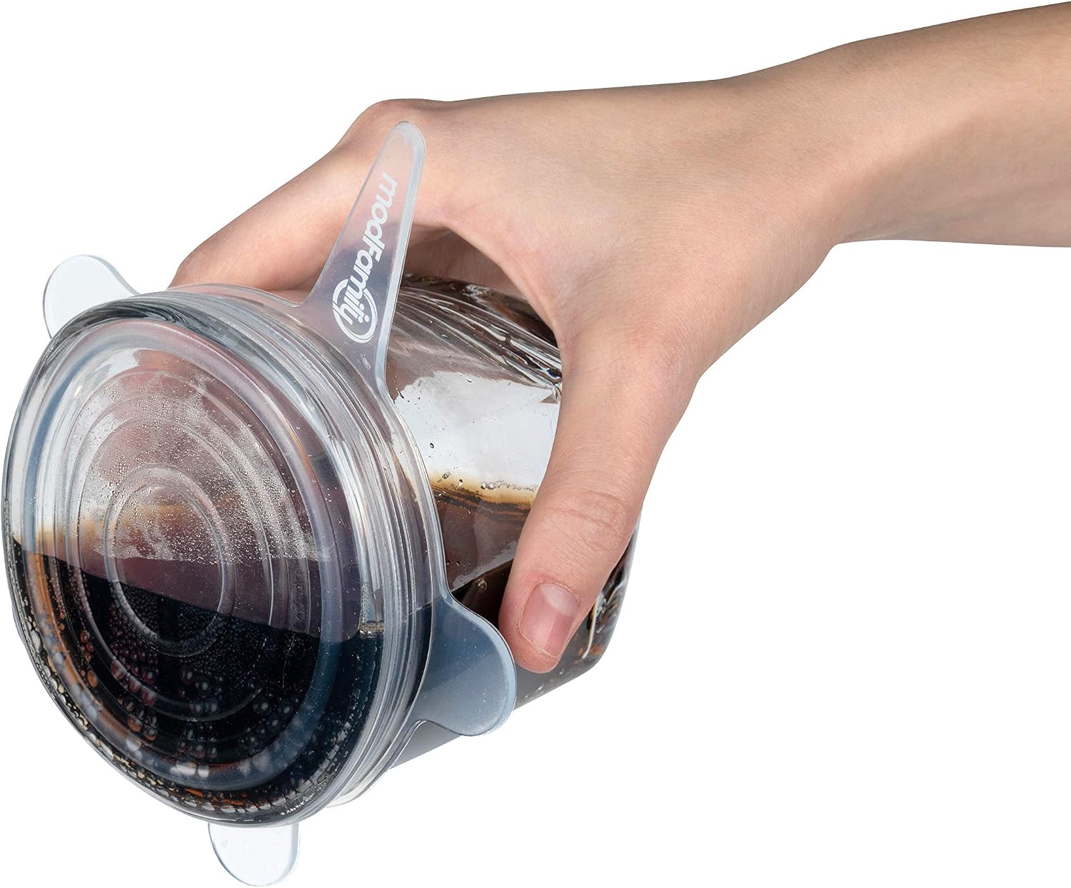 Modfamily Silicone Stretch Lids (7 pack, includes EXCLUSIVE XL SIZE), Reusable
