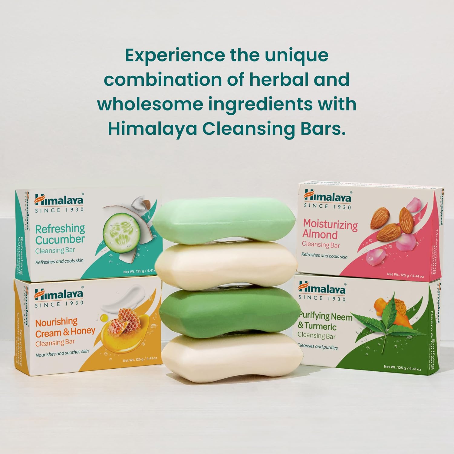 Himalaya Cleansing Bar Soap Variety Pack, Bath Soap Bars, 4.41 oz,12 Pack