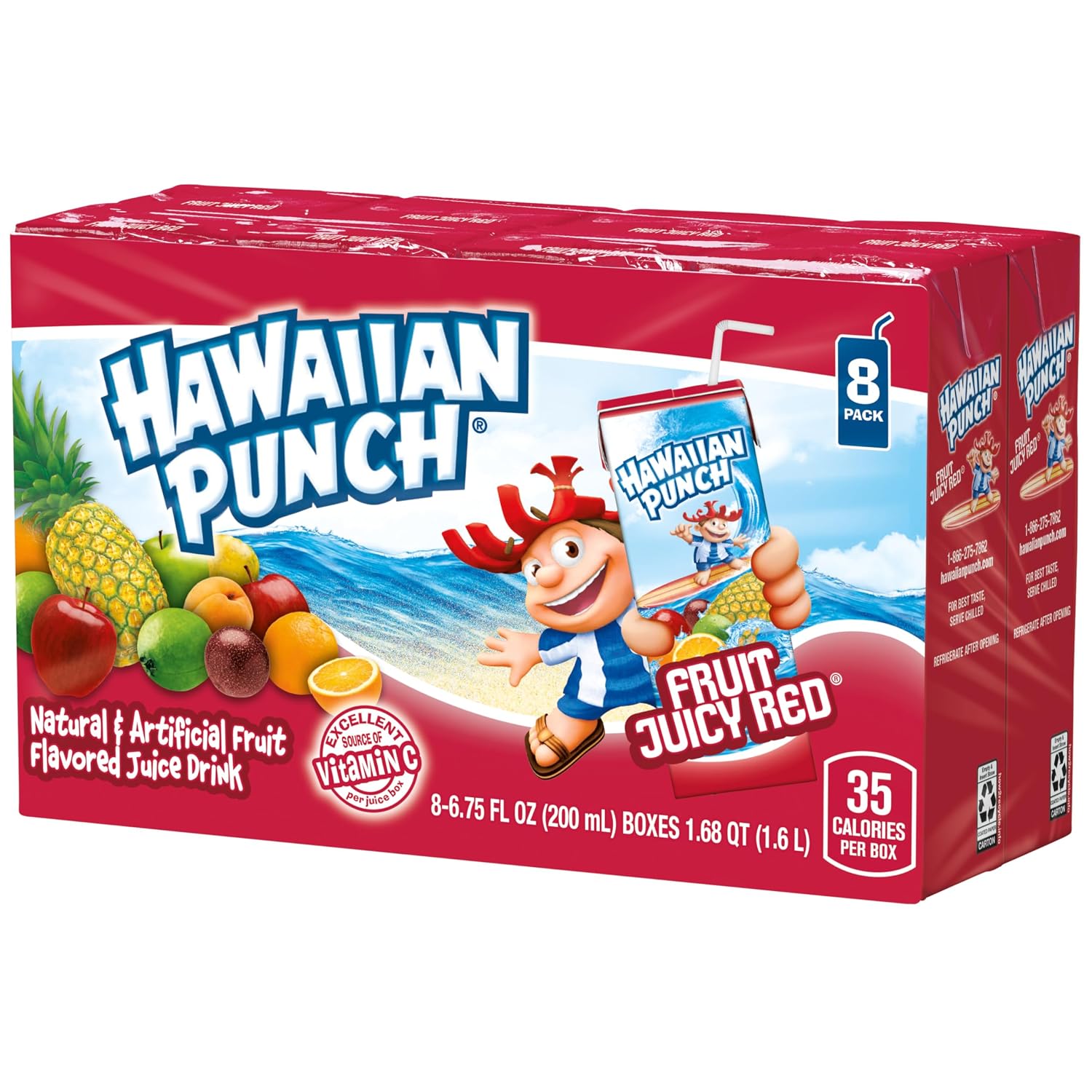 Hawaiian Punch Polar Blast Fruit Juice Drink, 10 Fl Oz Bottles, 24 Count (4 Packs Of 6), Ready-to-drink, On-the-go, Caffeine-free, Carbonation-free, Gluten-free, Excellent Source Of Vitamin C