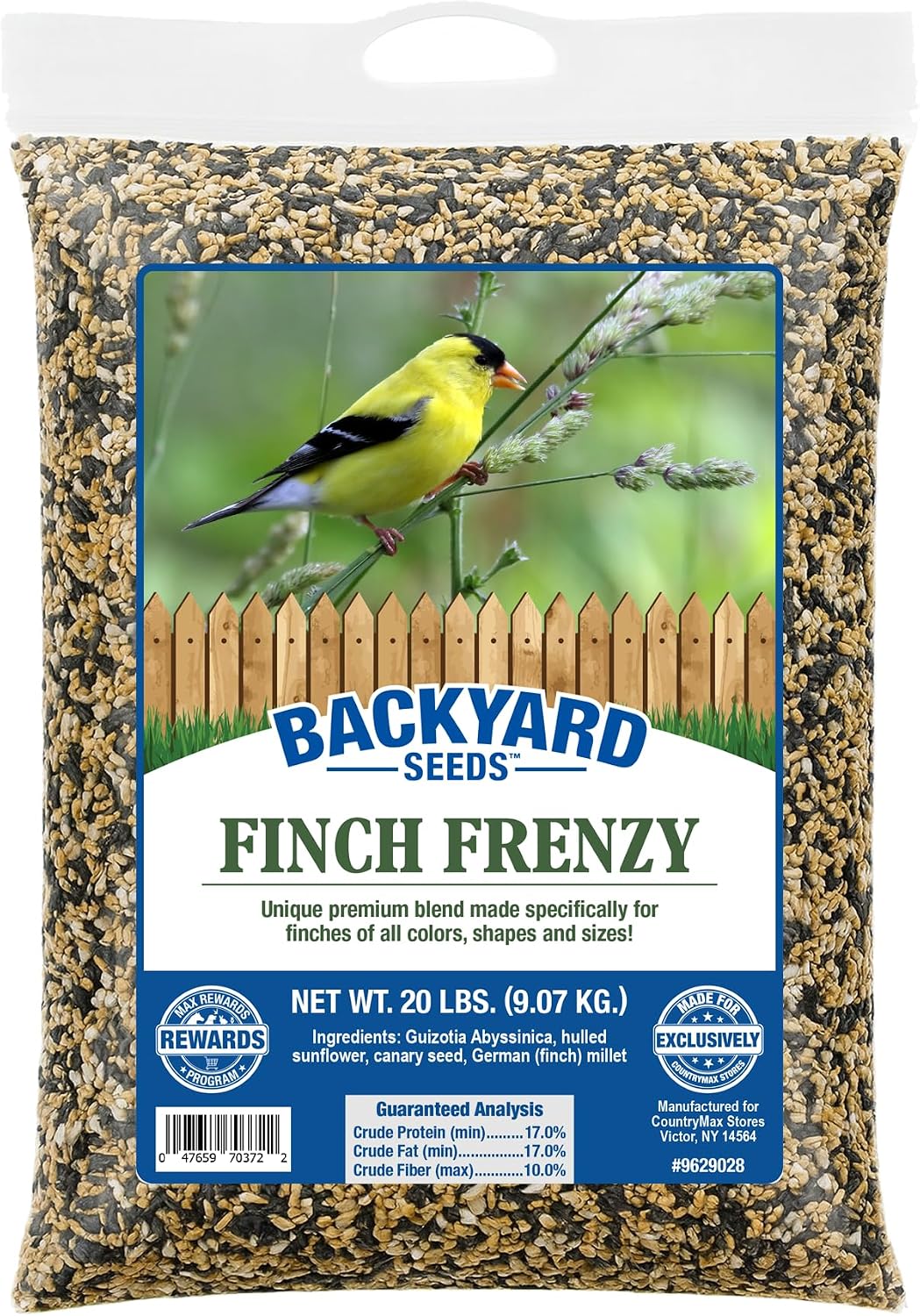 Backyard Seeds Woodpecker No-Waste Bird Seed Mix 5lbs - Premium Shelled Peanuts & Sunflower Chips, Small Bag of Wild Bird Food