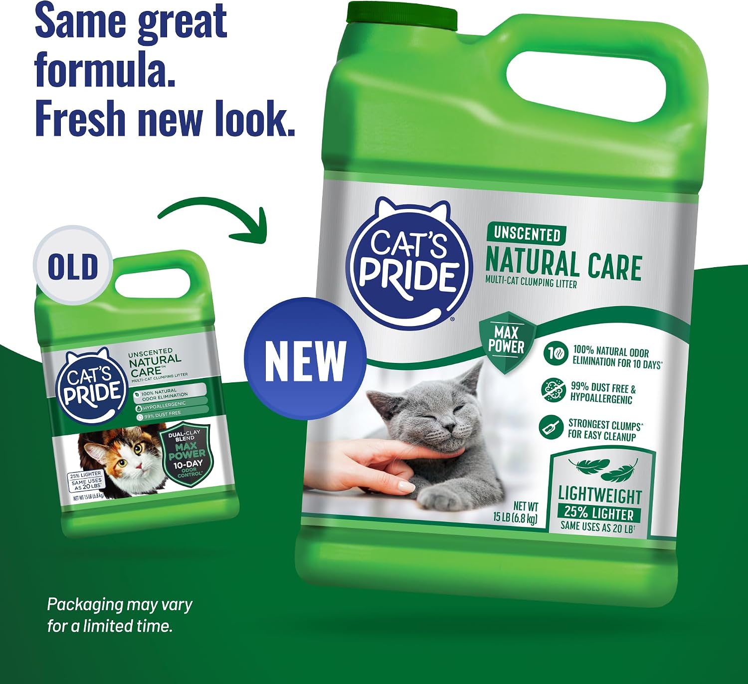 Cat's Pride Total Odor Control, Max Power, Clumping Litter Scented 15lb