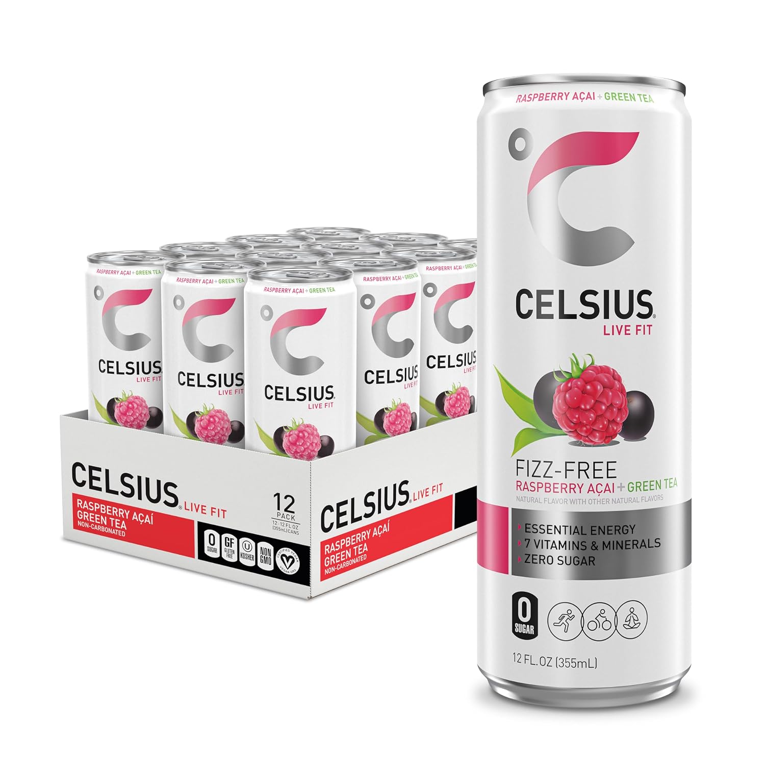 CELSIUS Sparkling Cola, Sugar Free Energy Drink, 12 Fl Oz (Pack of 12)