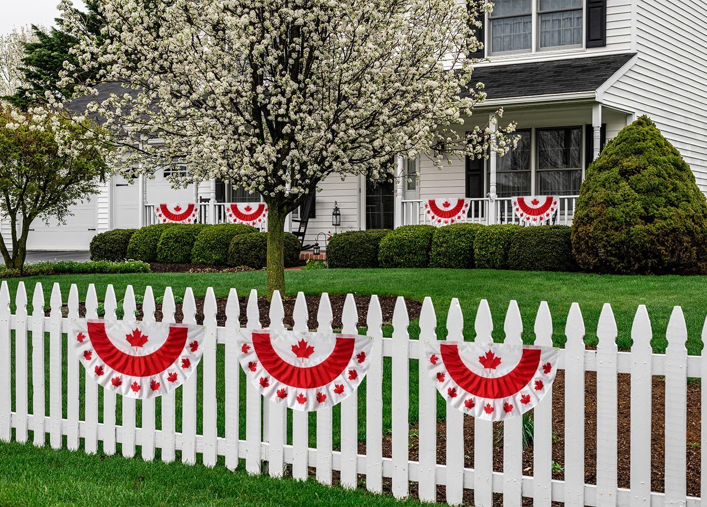Briarwood Lane 4th of July Bunting 48" X 24 Tea Stained Patriotic For 4th of July Bunting