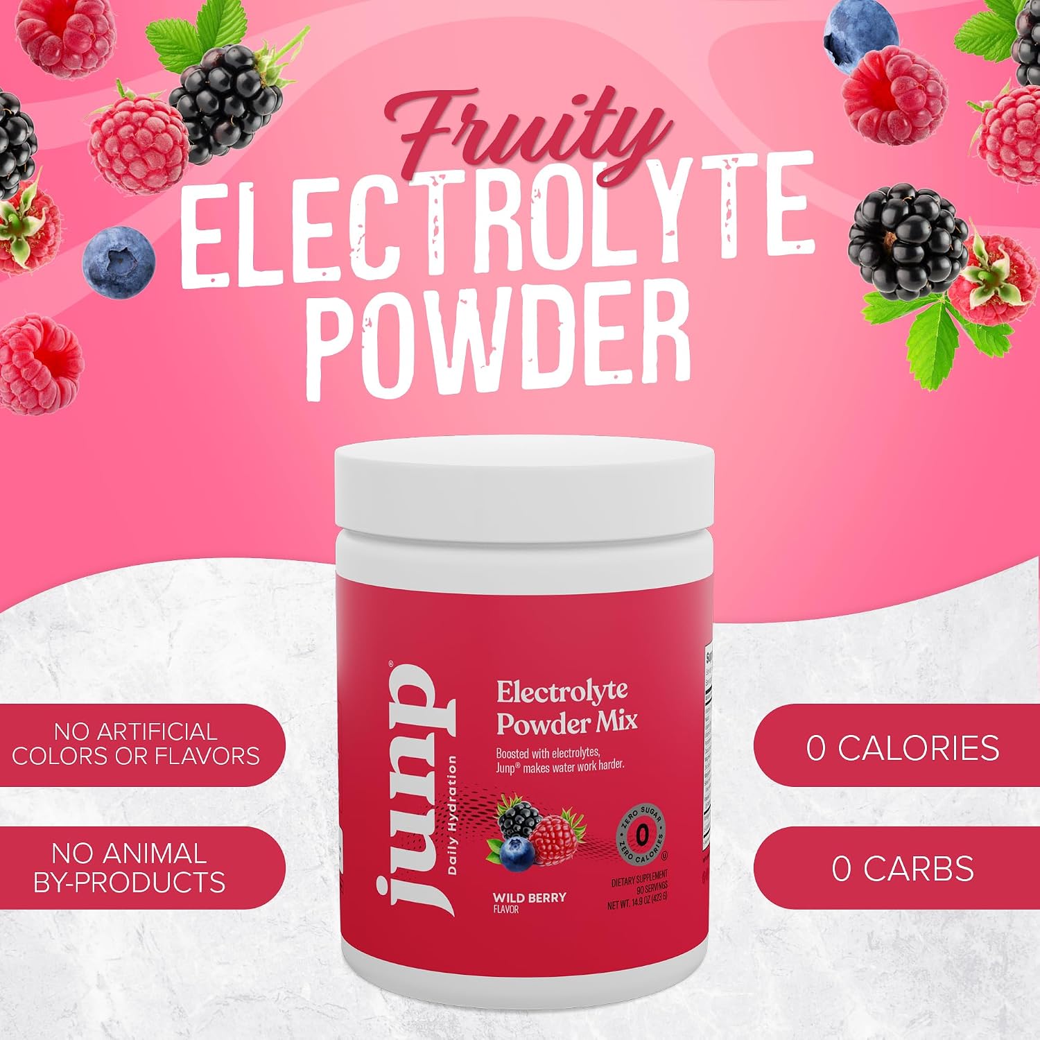 JUNP Electrolytes Powder No Sugar No Carbs – Lemonade Keto Electrolyte Drink Mix - Potassium & Salt Hydration Powder Electrolytes - Zero Calorie