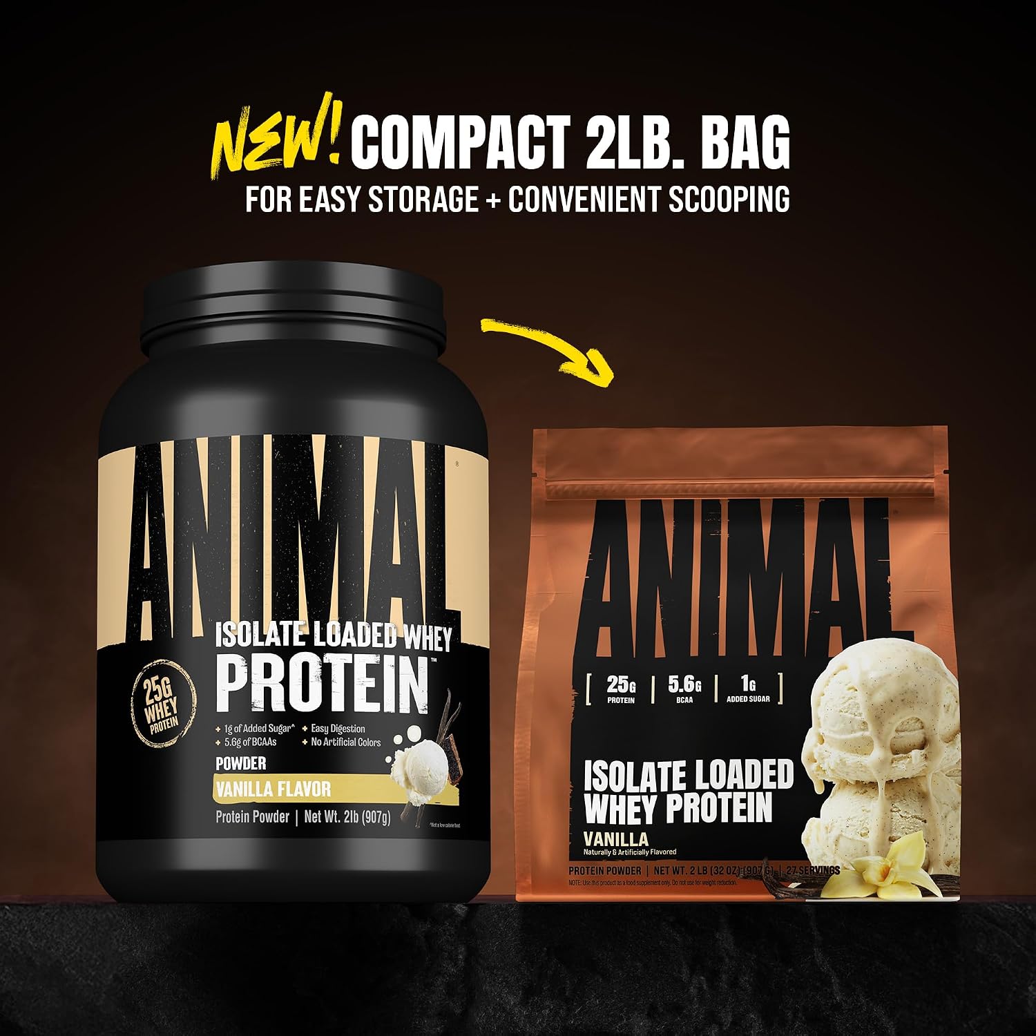 Animal Whey Isolate Protein Powder - Loaded for Pre & Post Workout Muscle Builder and Recovery with Digestive Enzymes for Men & Women - 25g Protein, Great Taste, Low Sugar - Chocolate 2 lbs