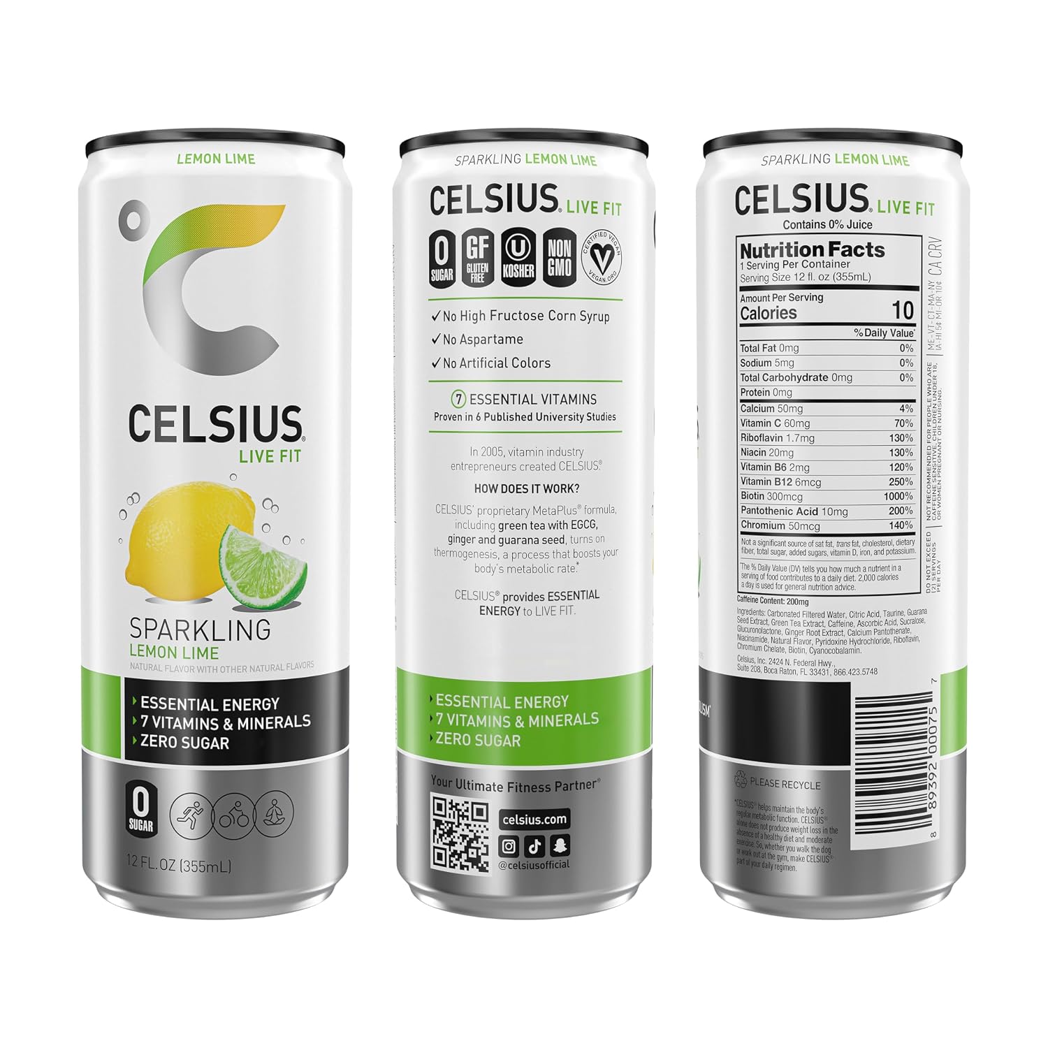 CELSIUS Sparkling Cola, Sugar Free Energy Drink, 12 Fl Oz (Pack of 12)