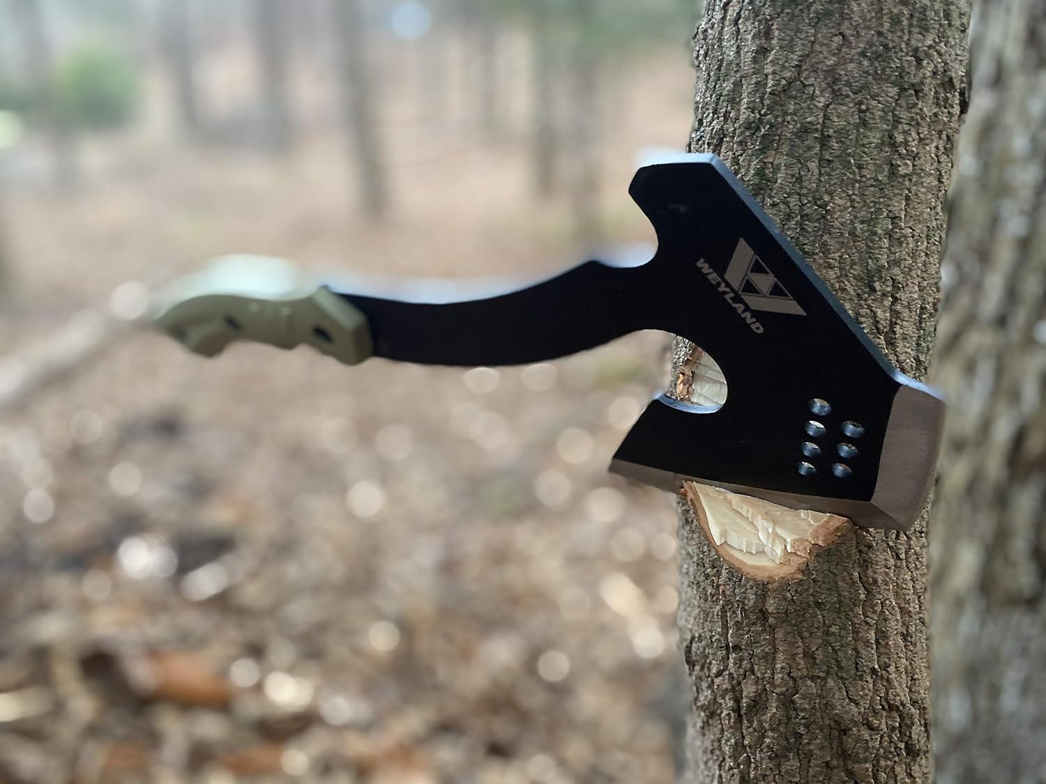 WEYLAND Bushcraft Hatchet - Full Tang Camping Axe with MOLLE Sheath