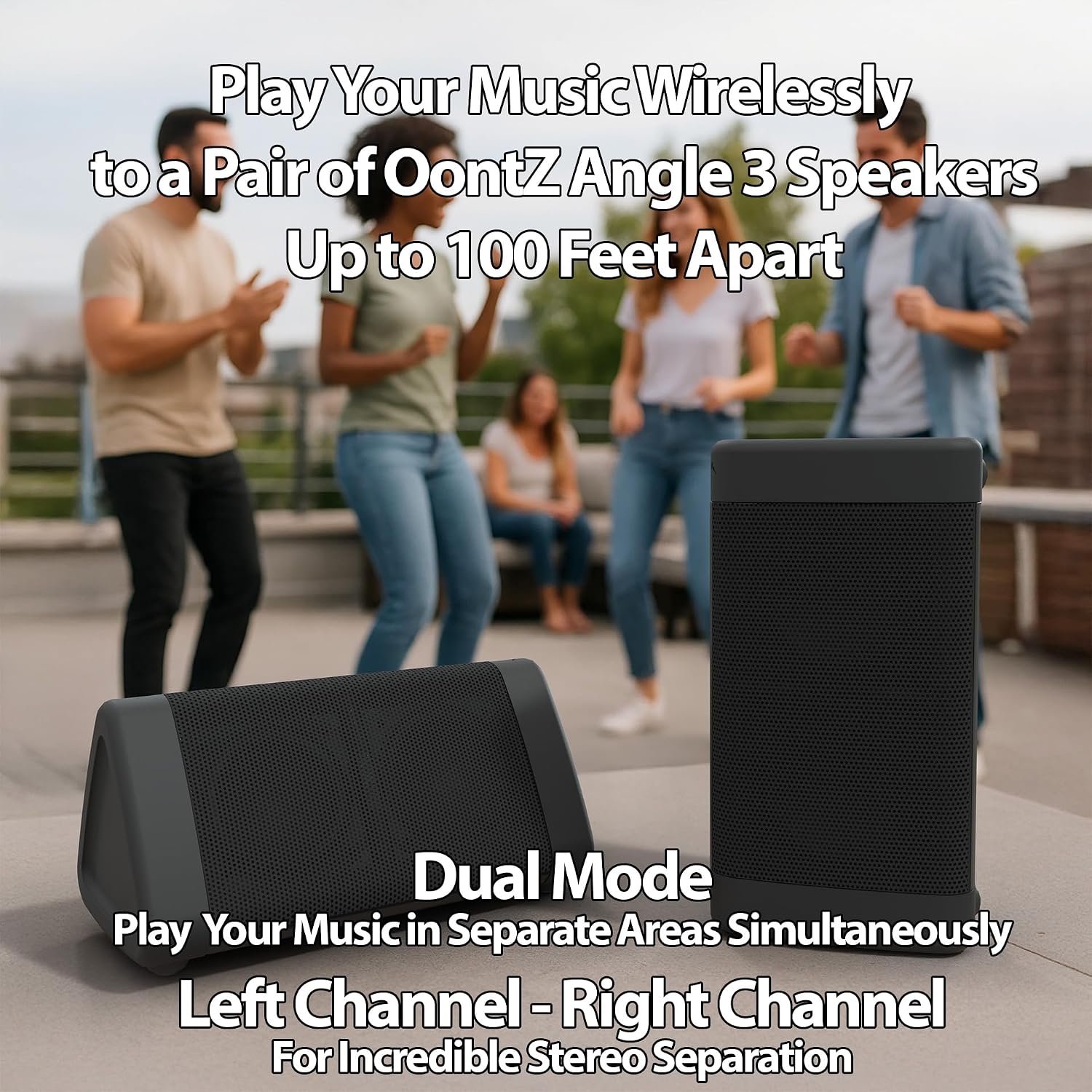 OontZ Angle 3 Gen 4 Portable Bluetooth Speaker, 12W, 24-Hour Playtime | Compact 12W Bluetooth speaker with clear sound, 24-hour playtime, 100-ft range, IPX5 waterproof, AUX Input.