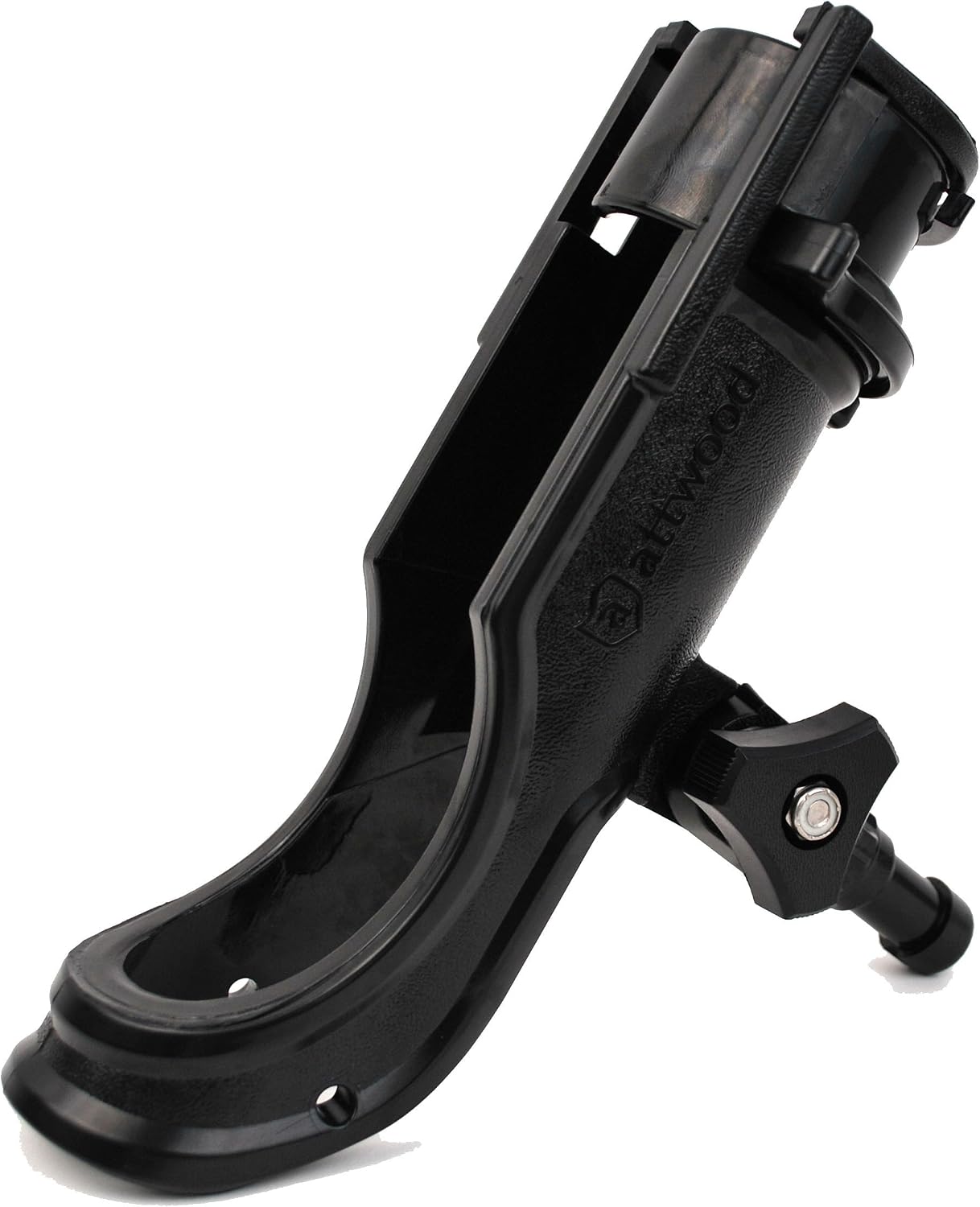 Attwood 5009-4 Heavy-Duty Adjustable Rod Holder with Combo Mount, Black Finish