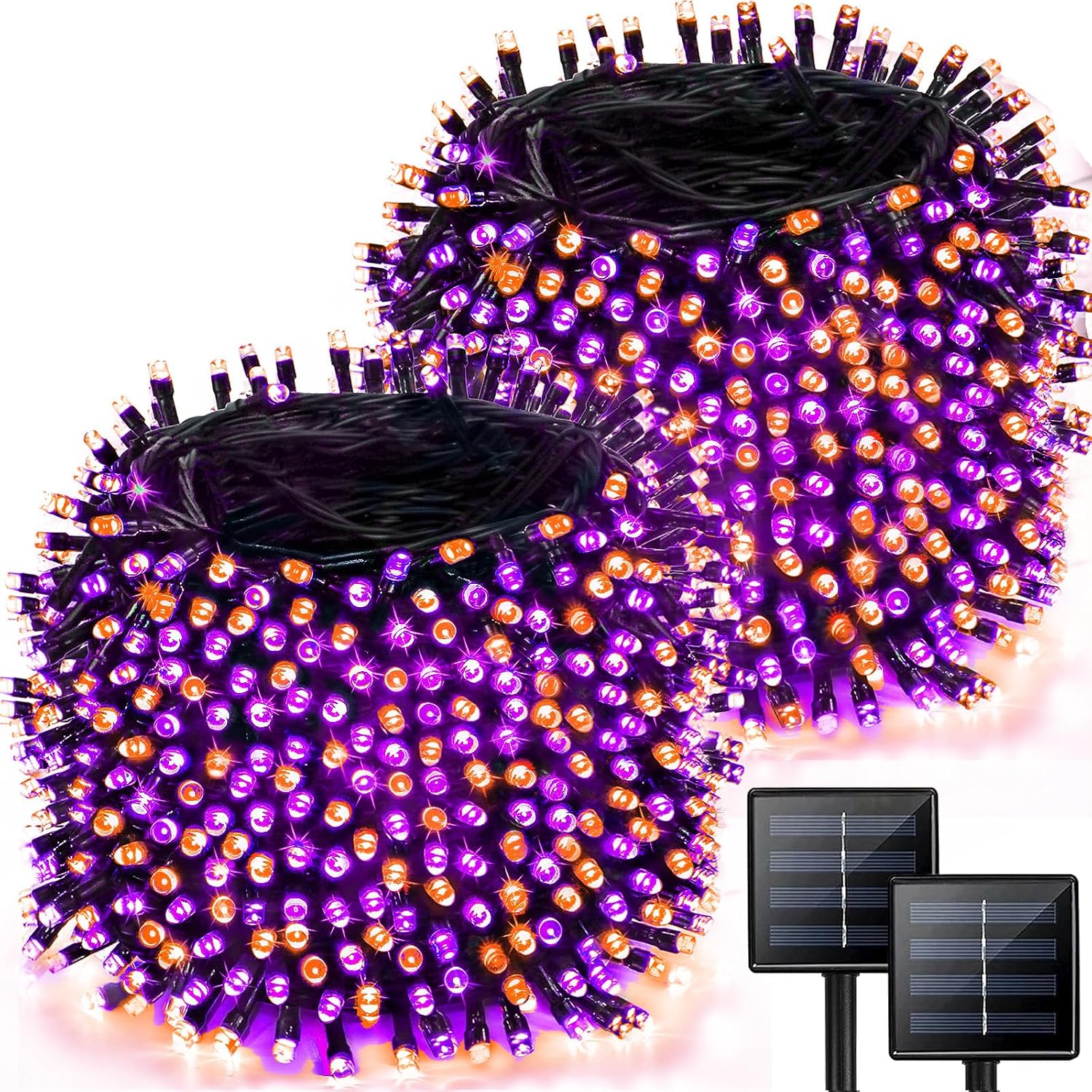 Solar String Lights Outdoor 2 Pack 170FT 480 LED Christmas Light Warm White