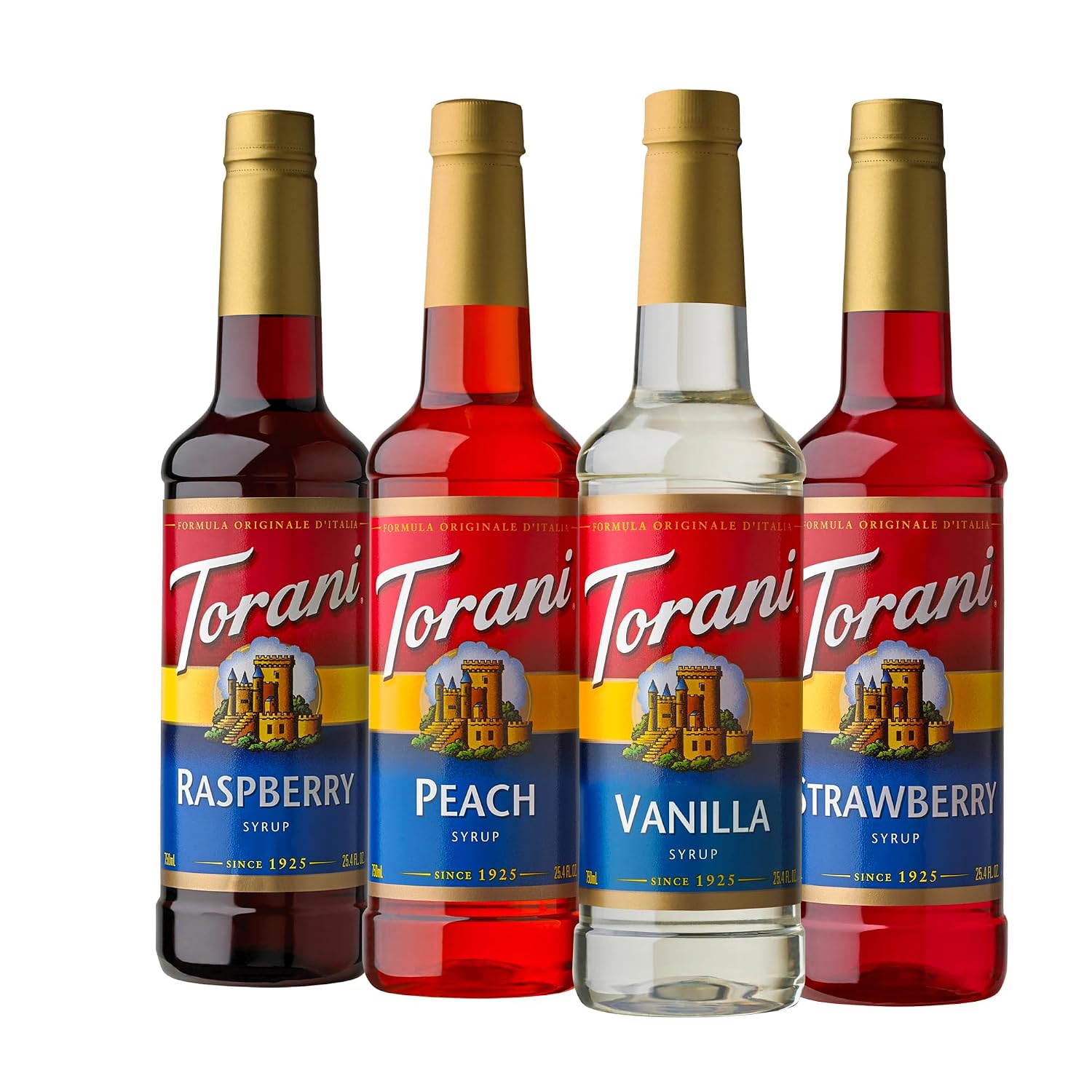 Torani Syrup Variety Pack, Soda Flavors, 25.4 Ounces (Set of 4)