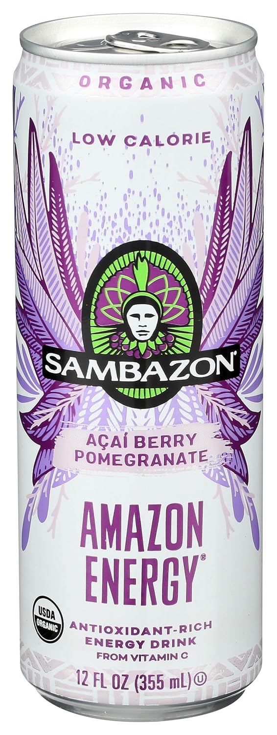 Sambazon Organic Low Calorie Amazon Acai Energy Drink, 12 Fl Oz