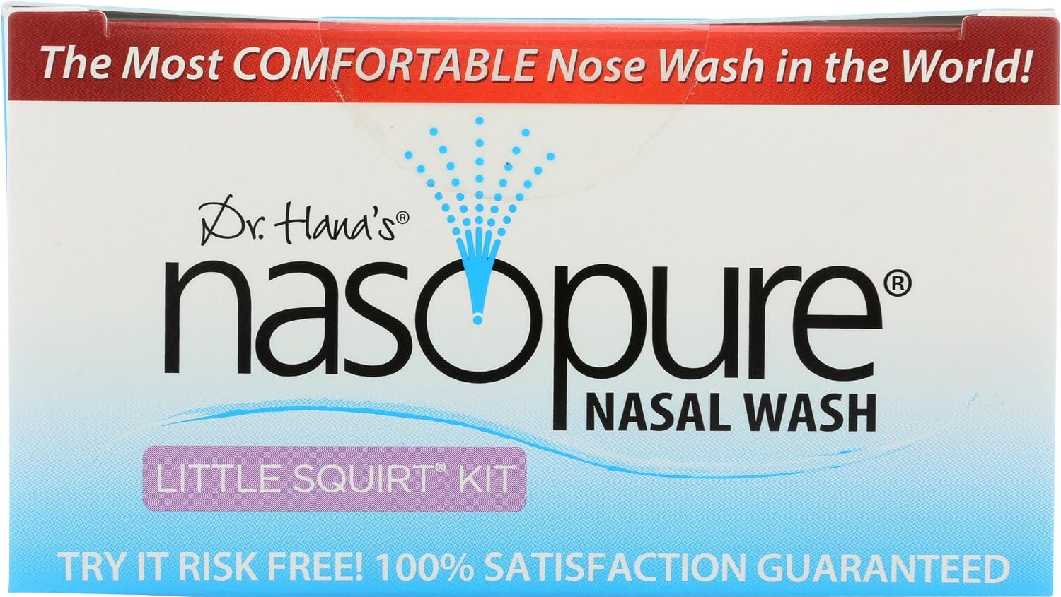 Nasopure Nasal Wash, Little Squirt Kit, “The Nicer Neti Pot” Sinus Wash Kit, Comfortable Nasal Rinse Bottle & 20 Salt Packets