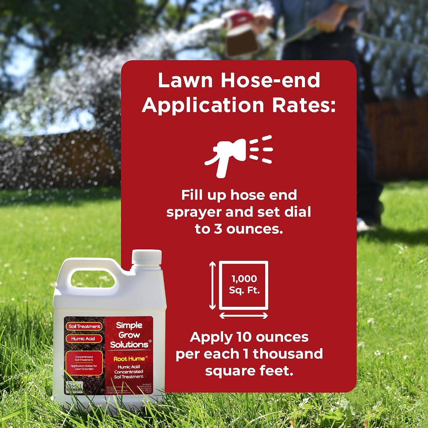 Raw Organic Soil Conditioner- Root Hume- Simple Grow Solutions- Natural Plant & Lawn Treatment- Nutrient Food Enhancer- Concentrated Liquid Humic - Grass, Tomatoes, Citrus, Flowers, Vegetables