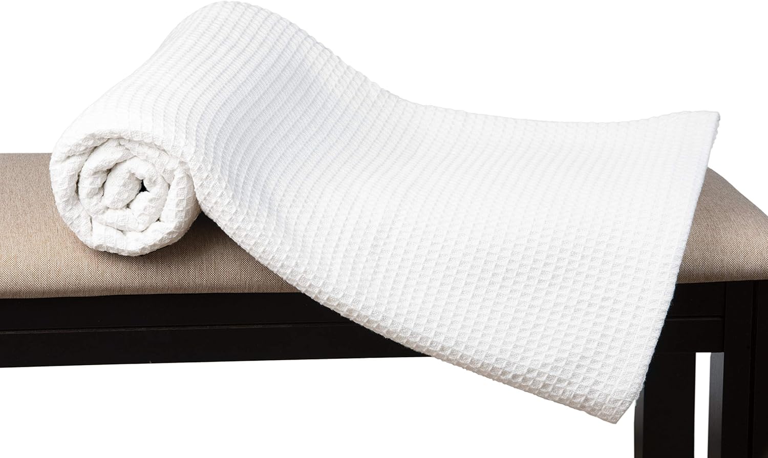 Glamburg 100% Cotton Thermal Bed Blanket, Soft Waffle, Queen Size, All Season, Navy Blue