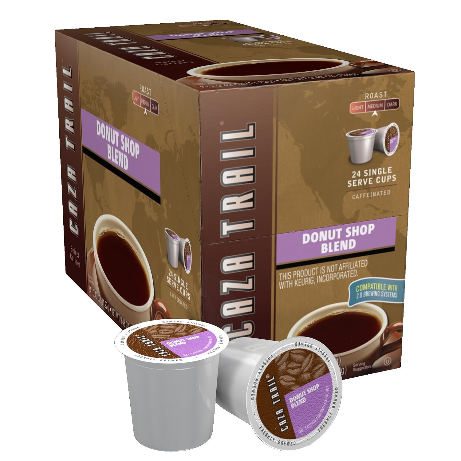 Caza Trail Coffee, Kona Blend, 100 Single Serve Cups