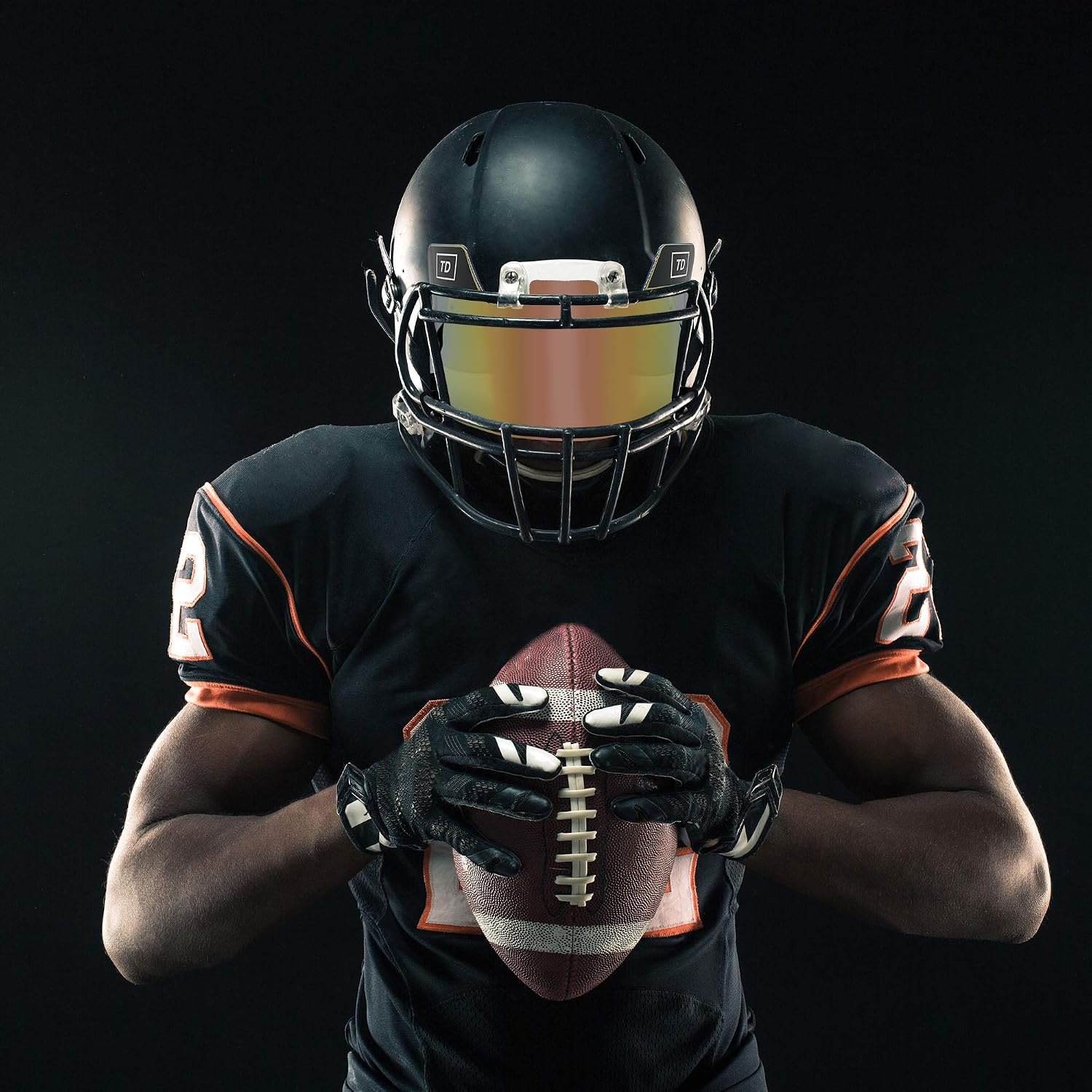 TD Sports Football Visor | Fits Kids, Youth, and Adult Helmets | Eye Protection for Helmet and Facemask