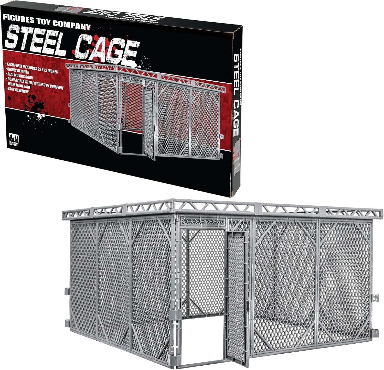 Figures Toy Company Steel Cage Playset Wrestling Rings