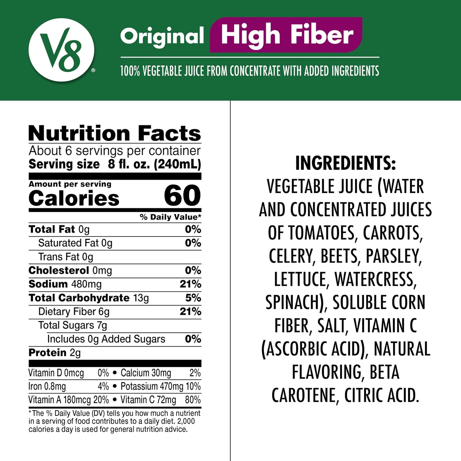 V8 Original 100% Vegetable Juice, 12 fl oz Bottle (12 Pack)