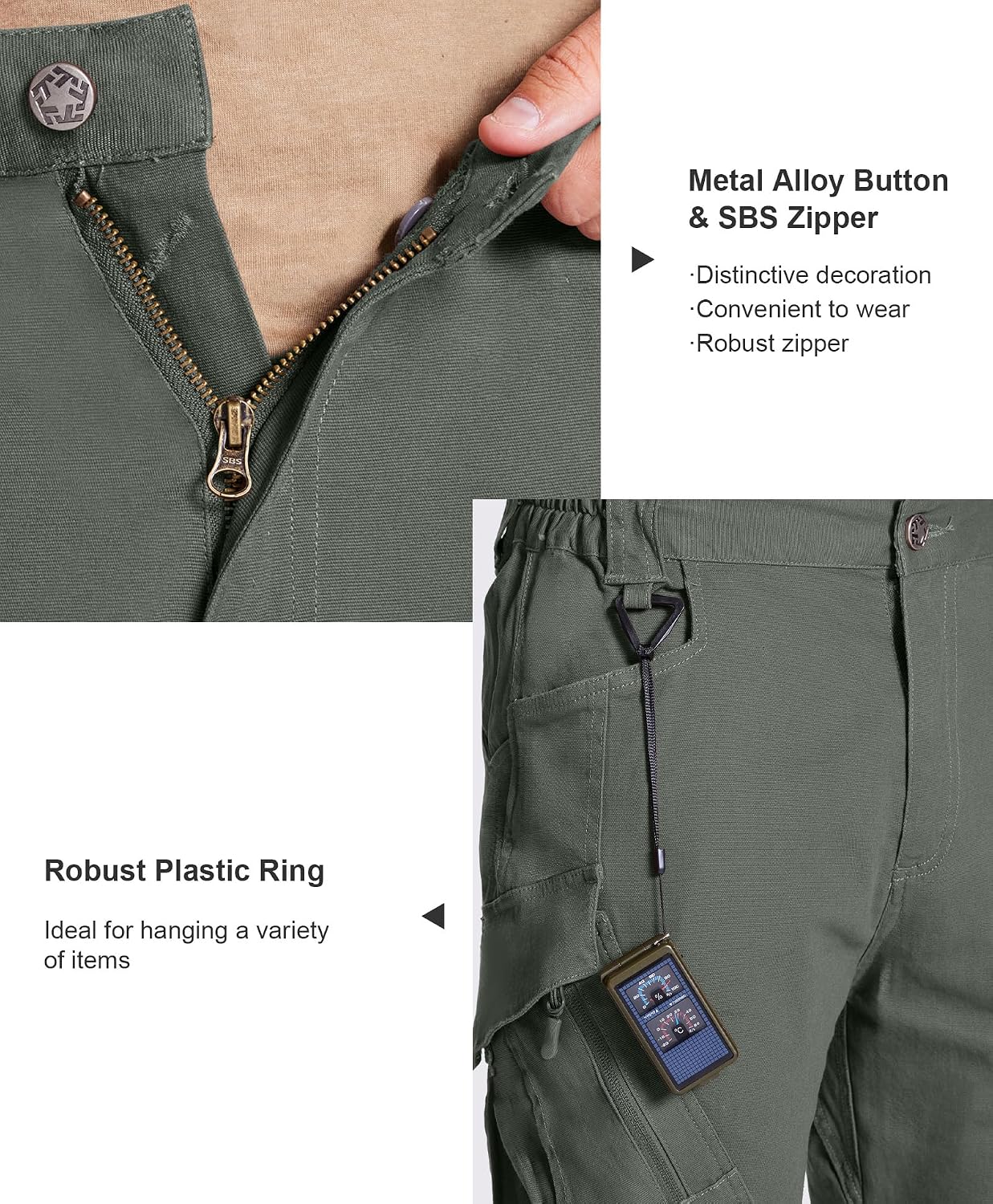 LABEYZON Men's Casual Cargo Work Pants Outdoor Lightweight Military Tactcial Pants for Men with 9 Pockets