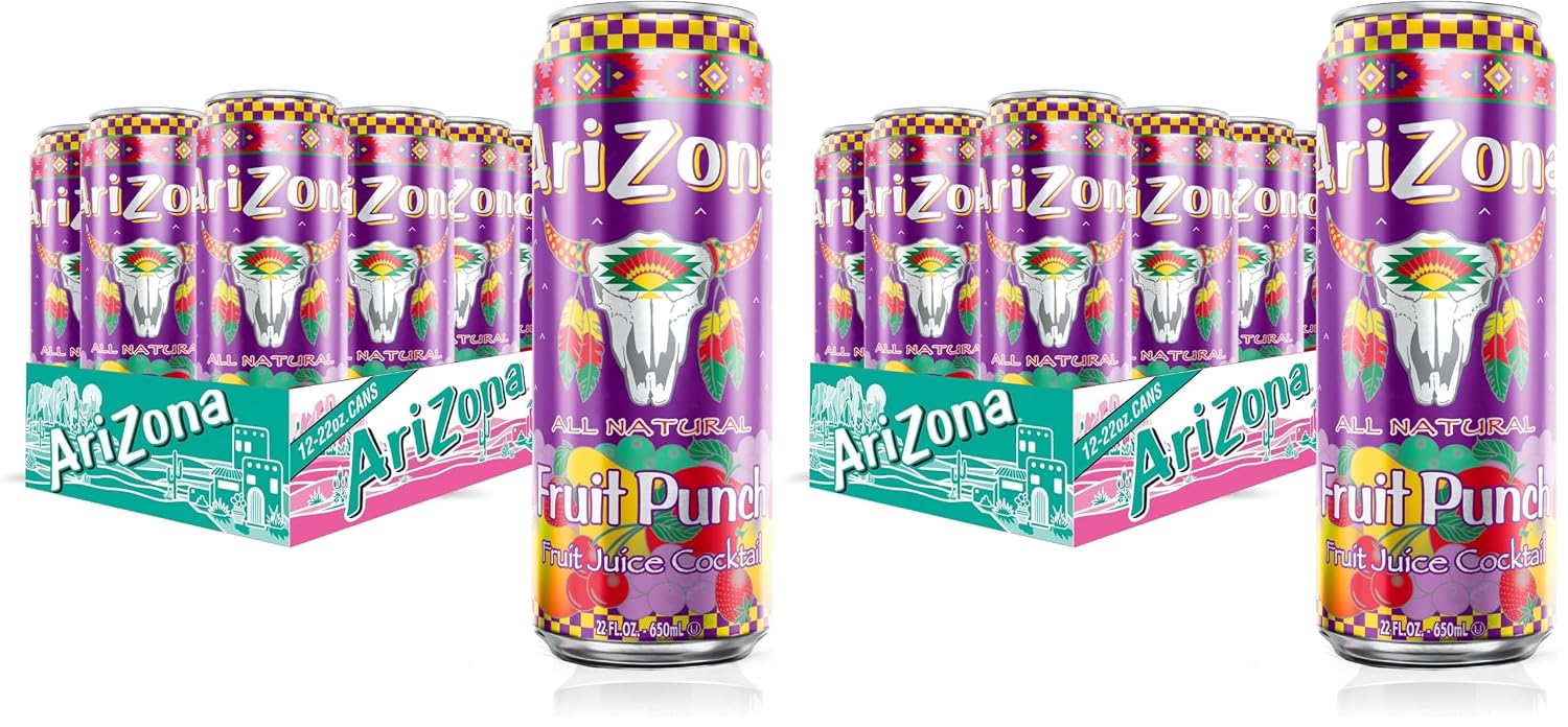 AriZona Mucho Mango | Fruit Juice Cocktail | 22 Fl Oz (12 Pack)