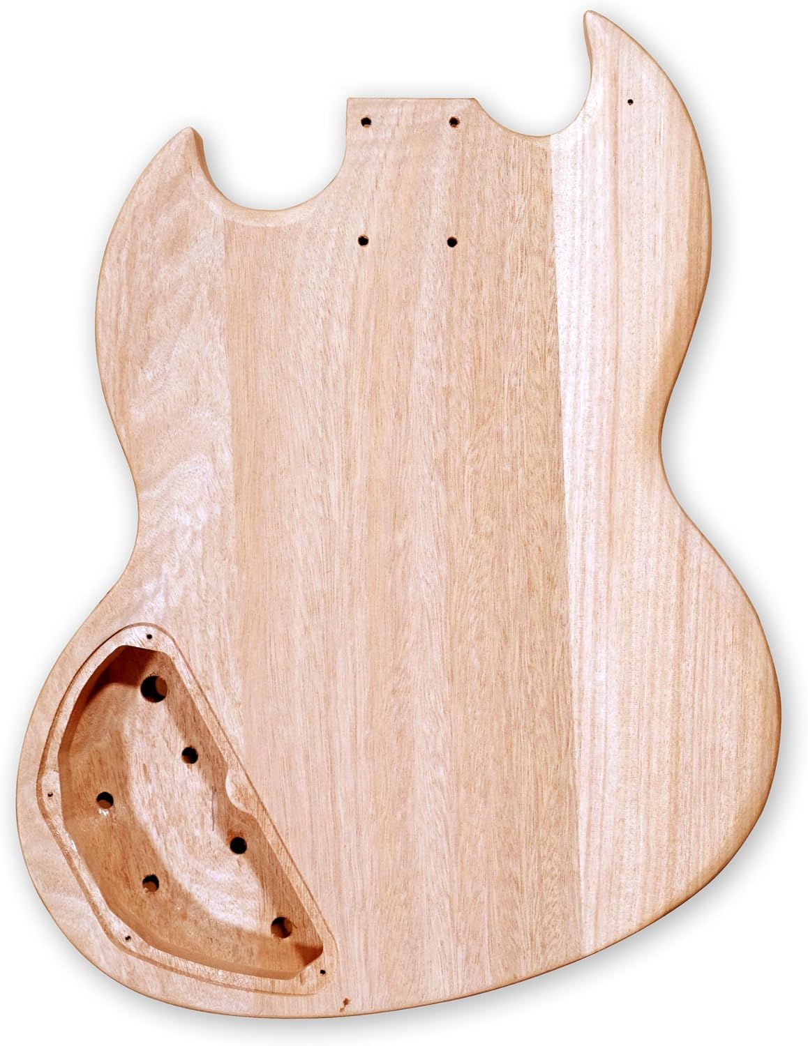 DIY Electric Guitar Kits Okoume wood Body curved top with mahogany veneer cover maple neck & composite ebony fingerboard